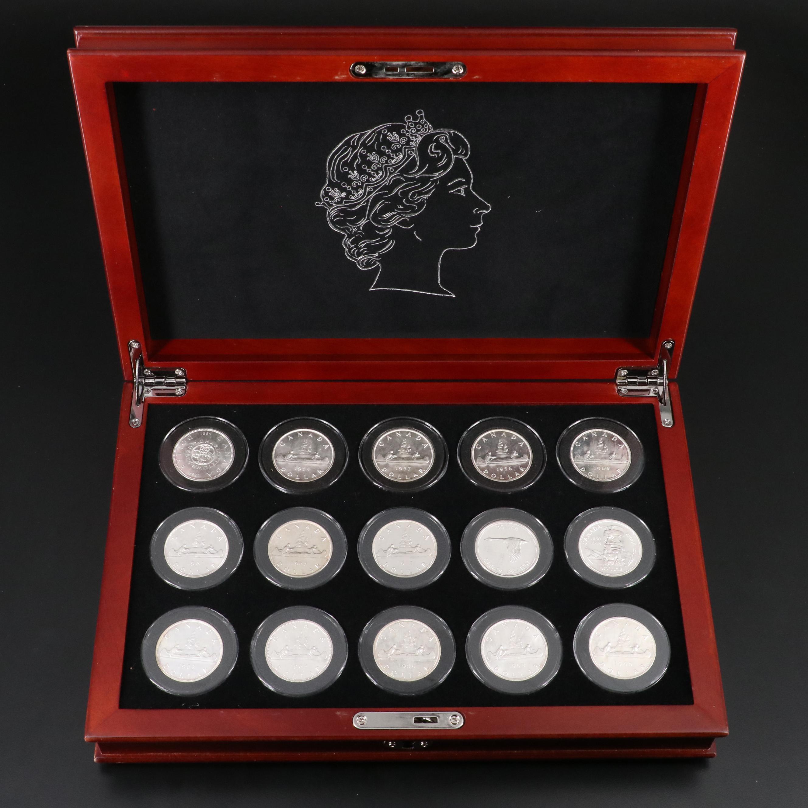 Set of Fifteen Uncirculated Canadian Silver Dollars