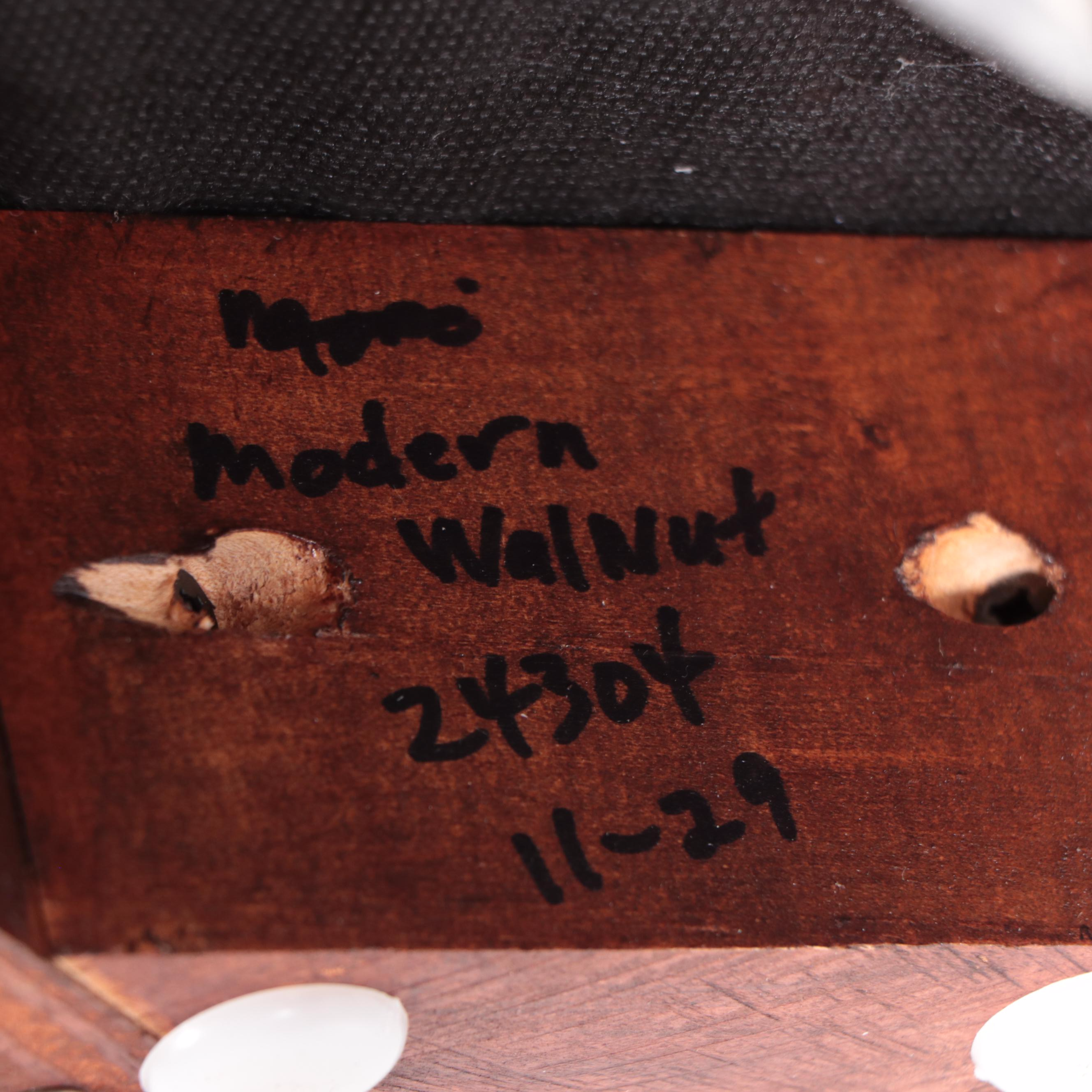 Henredon for Ralph Lauren Home Upholstered Modern Walnut Footstool