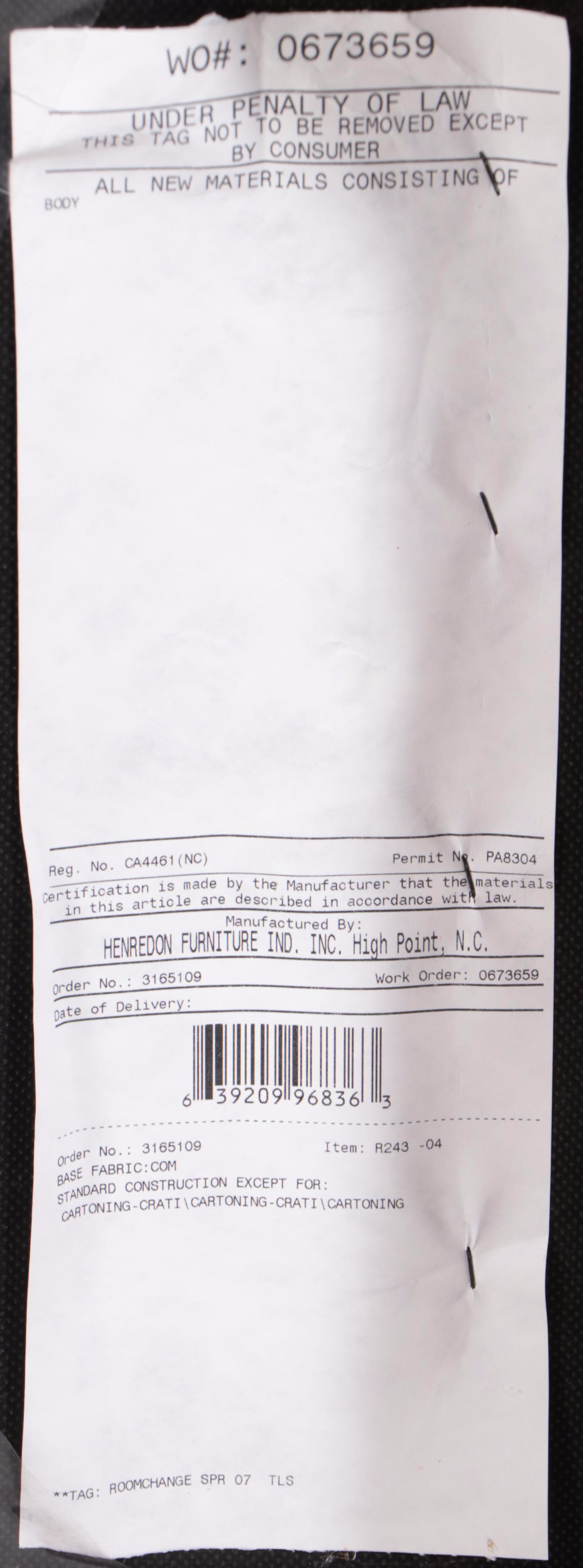 Henredon for Ralph Lauren Home Upholstered Modern Walnut Footstool