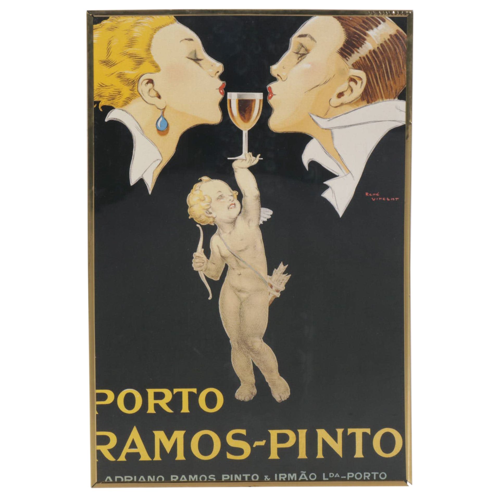 Offset Lithograph After René Vincent "Porto Ramos-Pinto," Late 20th Century