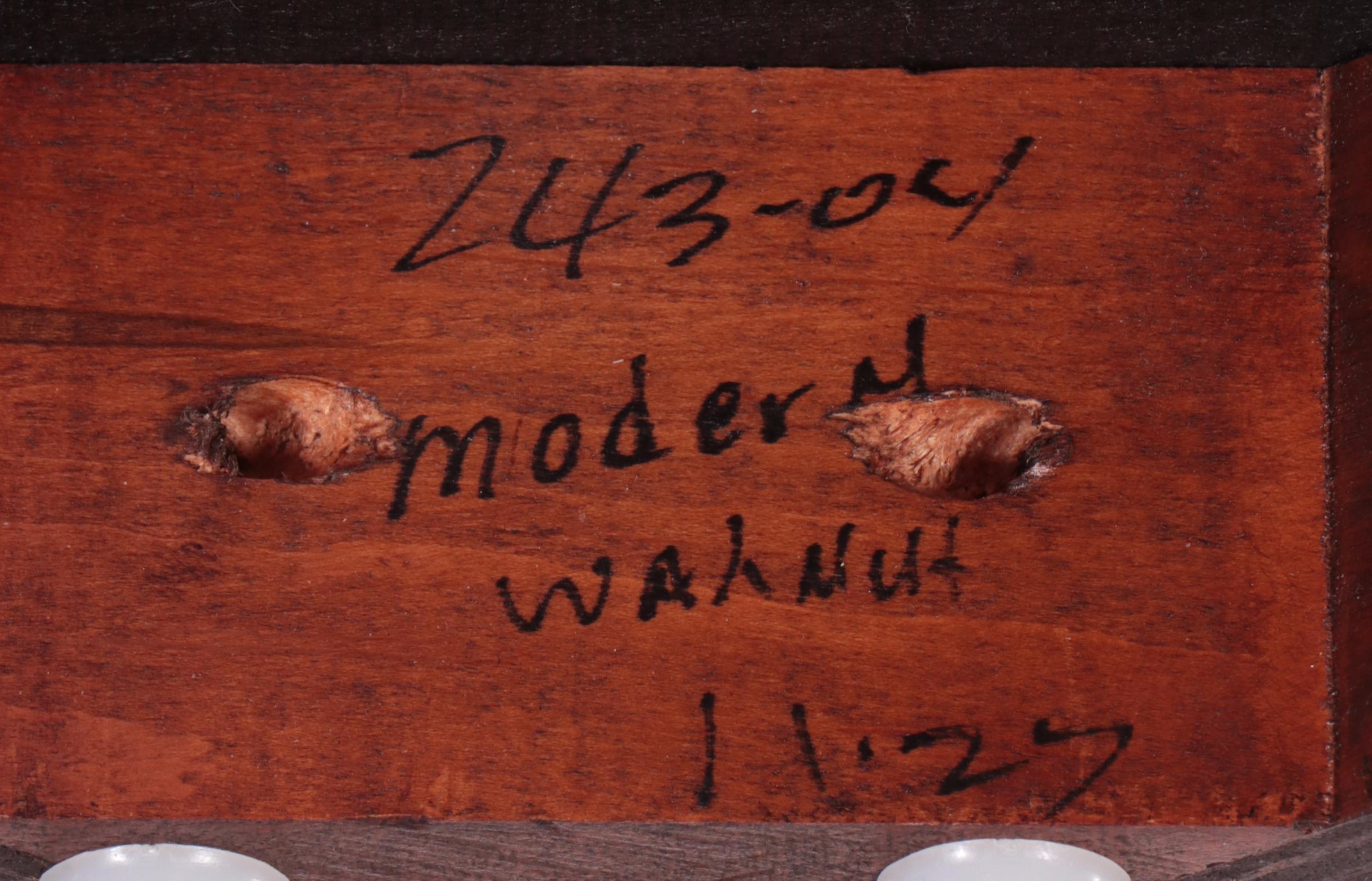 Henredon for Ralph Lauren Home Upholstered Modern Walnut Footstool