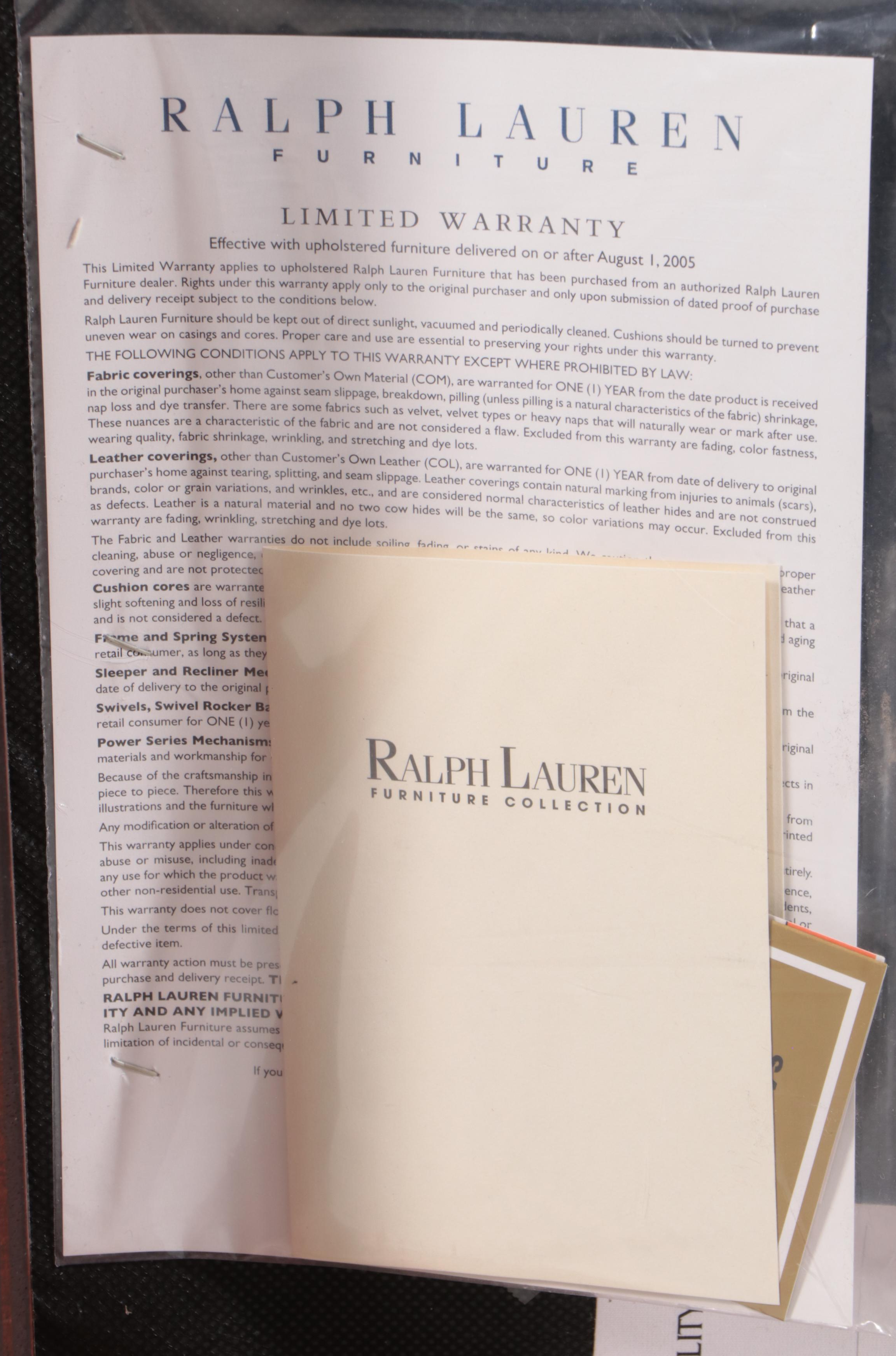 Henredon for Ralph Lauren Home Upholstered Modern Walnut Footstool