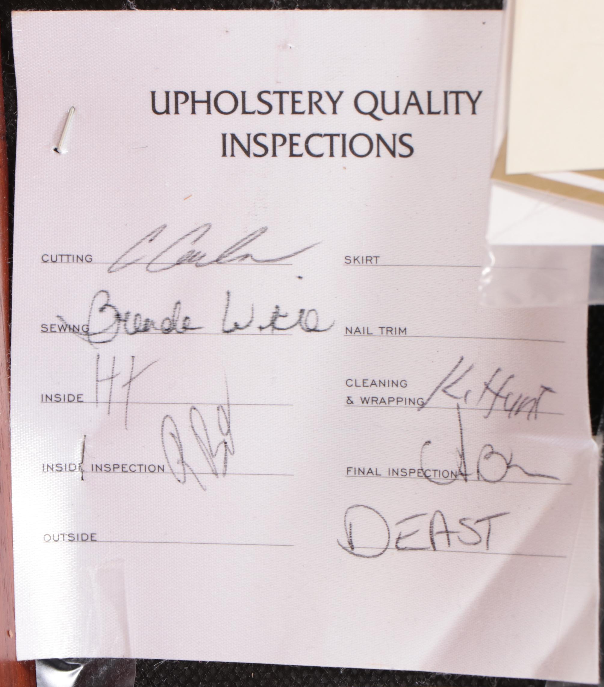 Henredon for Ralph Lauren Home Upholstered Modern Walnut Footstool