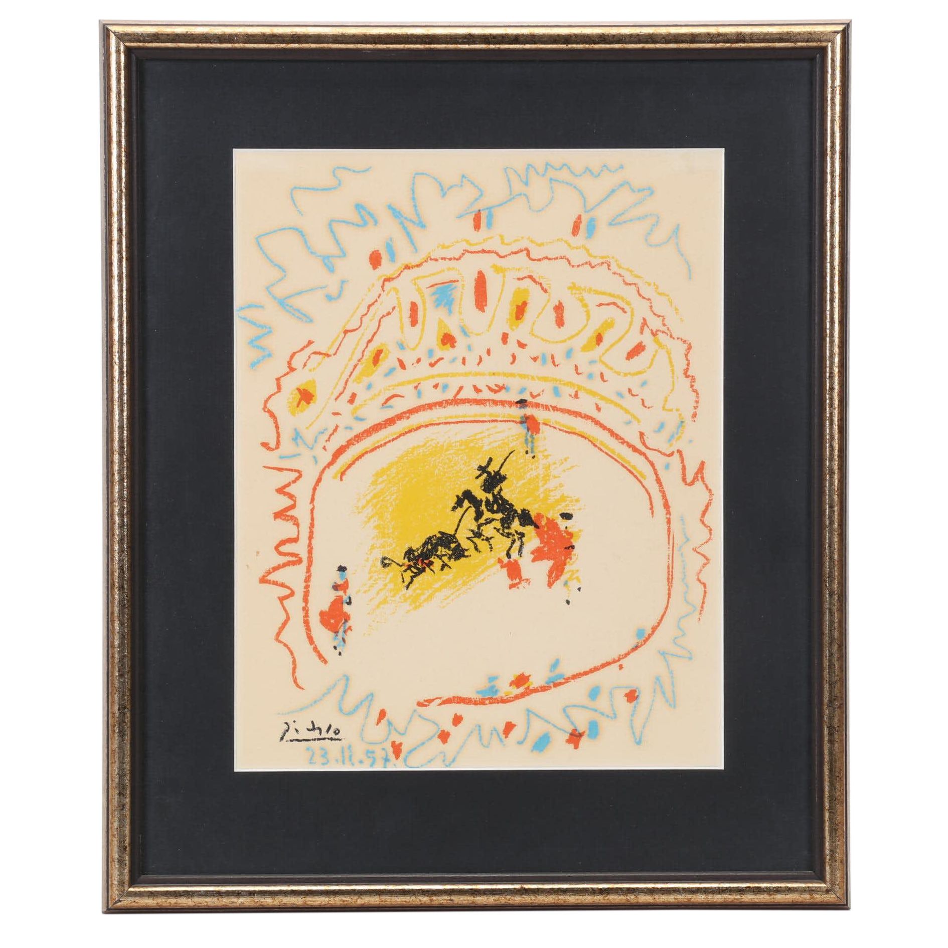Pablo Picasso Color Lithograph "La Petite Corrida," 1957