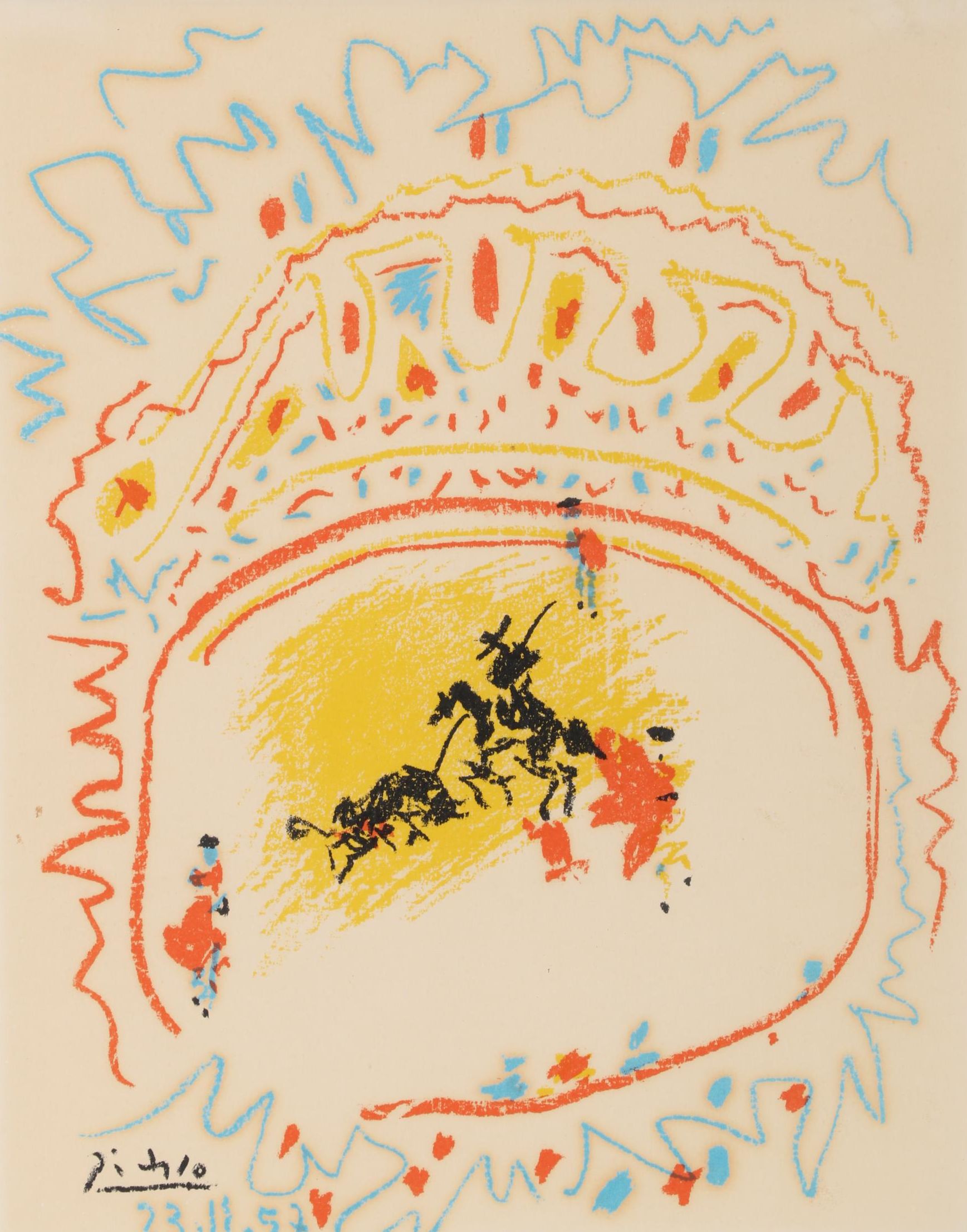 Pablo Picasso Color Lithograph "La Petite Corrida," 1957