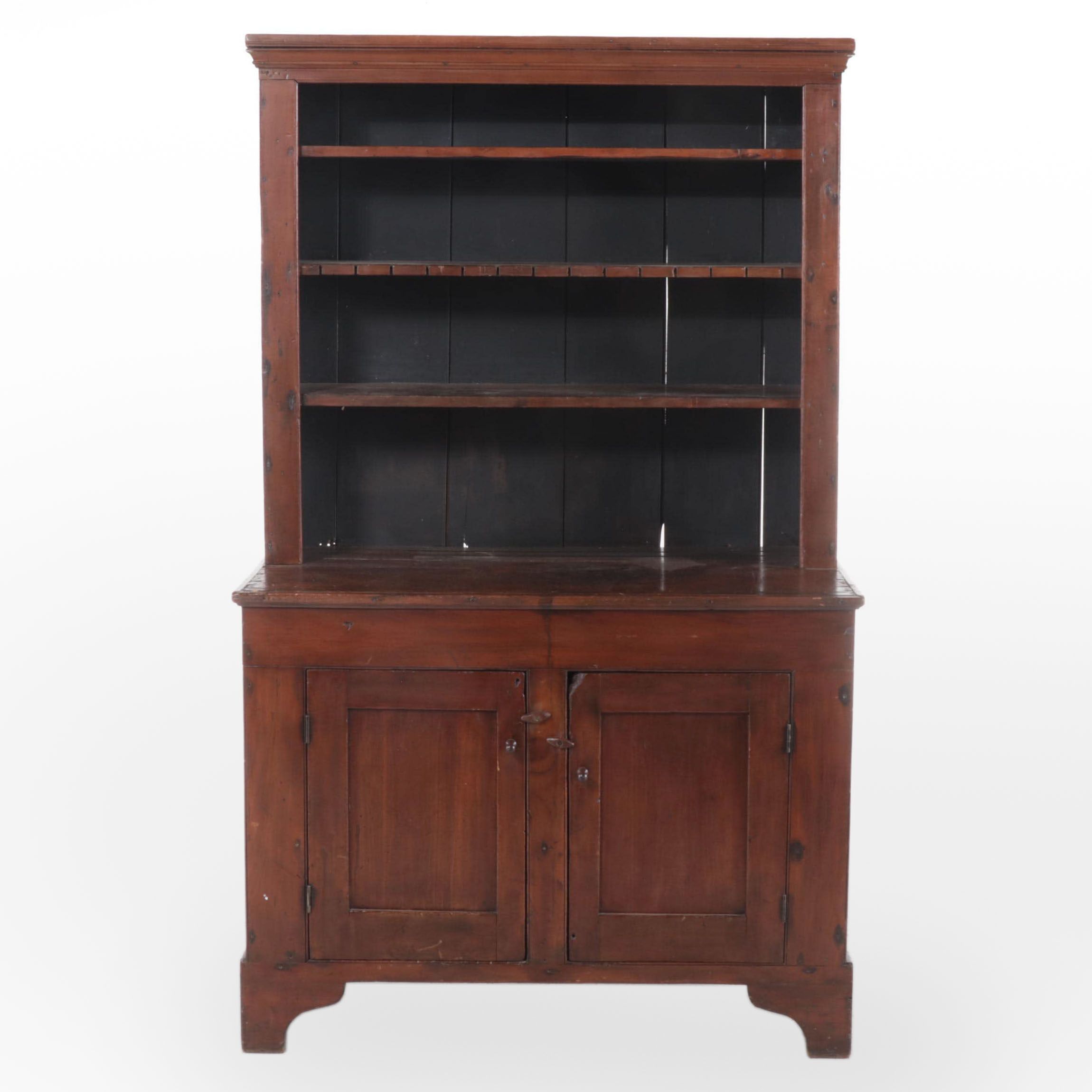 American Primitive Poplar Cupboard, 19th Century