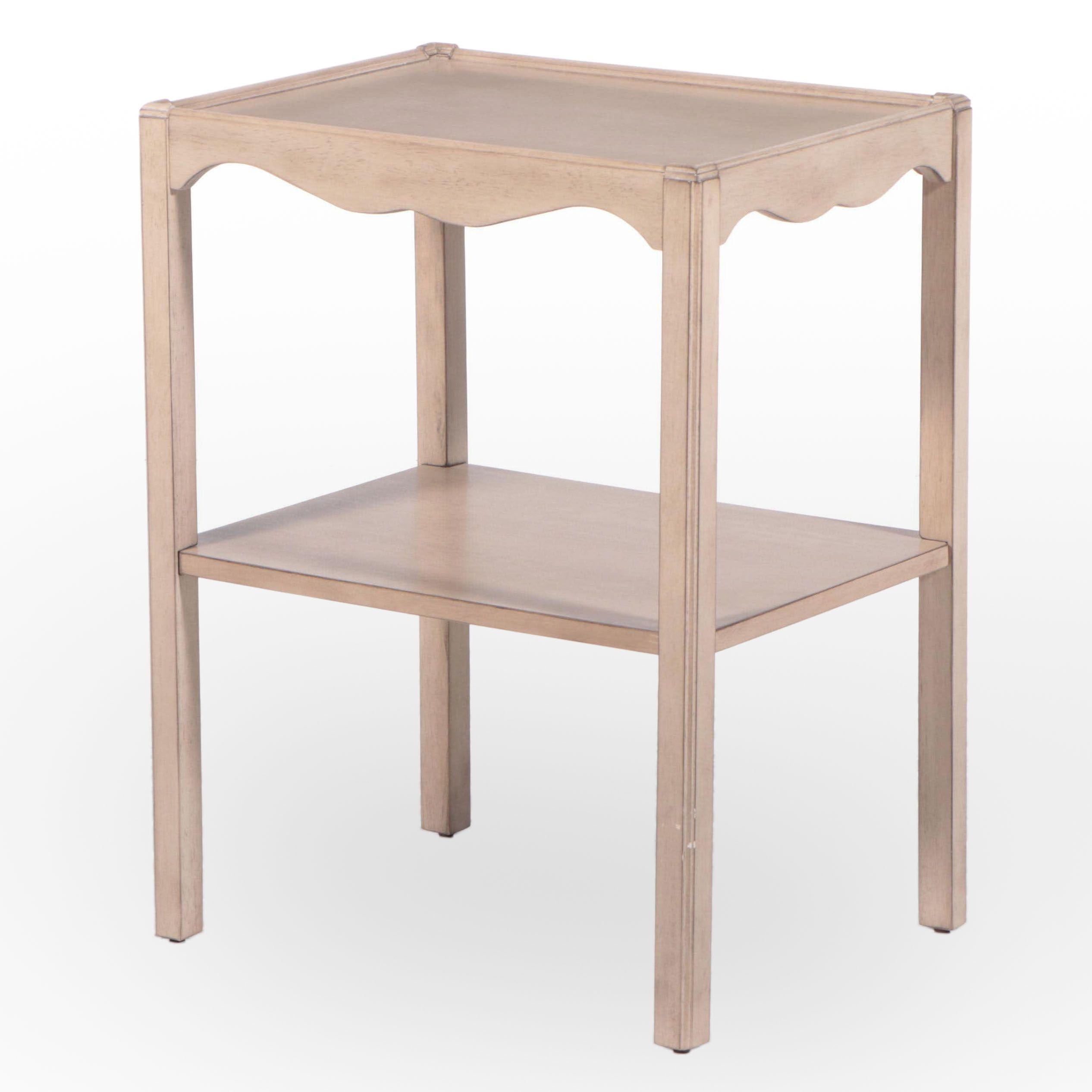 Contemporary Cerused Wood (Painted) Finish Side Table