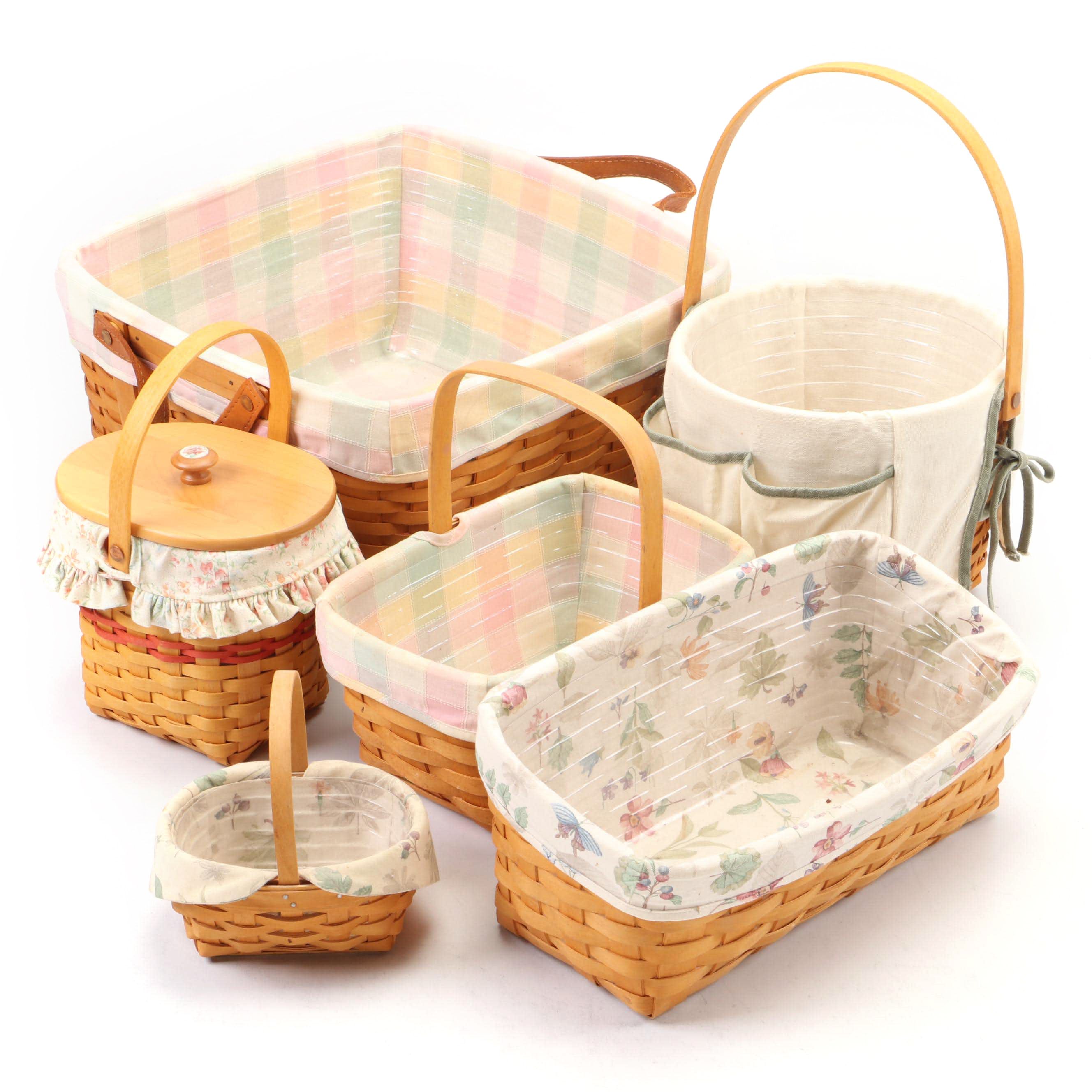 Longaberger Hand-Woven Square Basket, More Longaberger Baskets, Liners