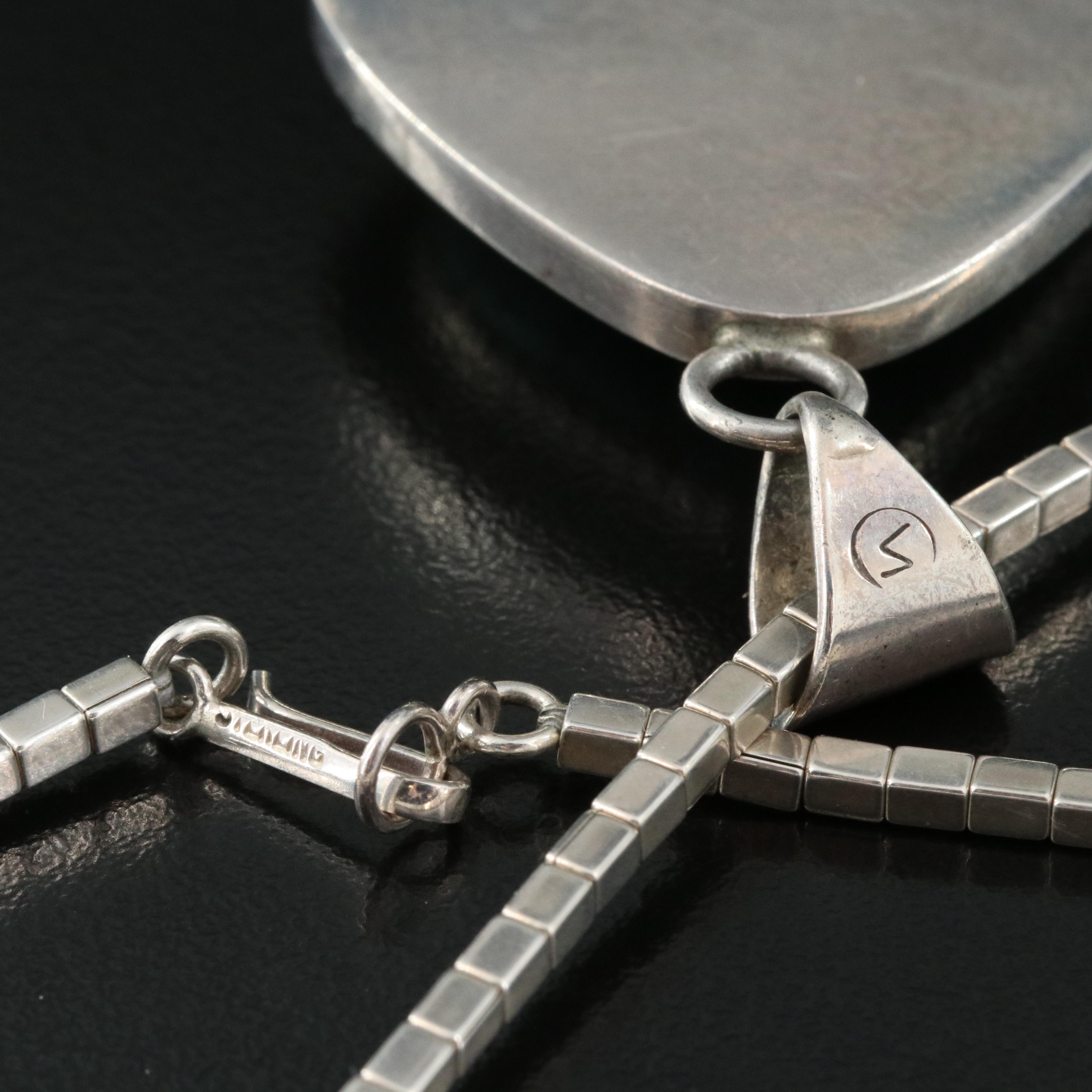 Southwestern Style Sterling Turquoise Necklace