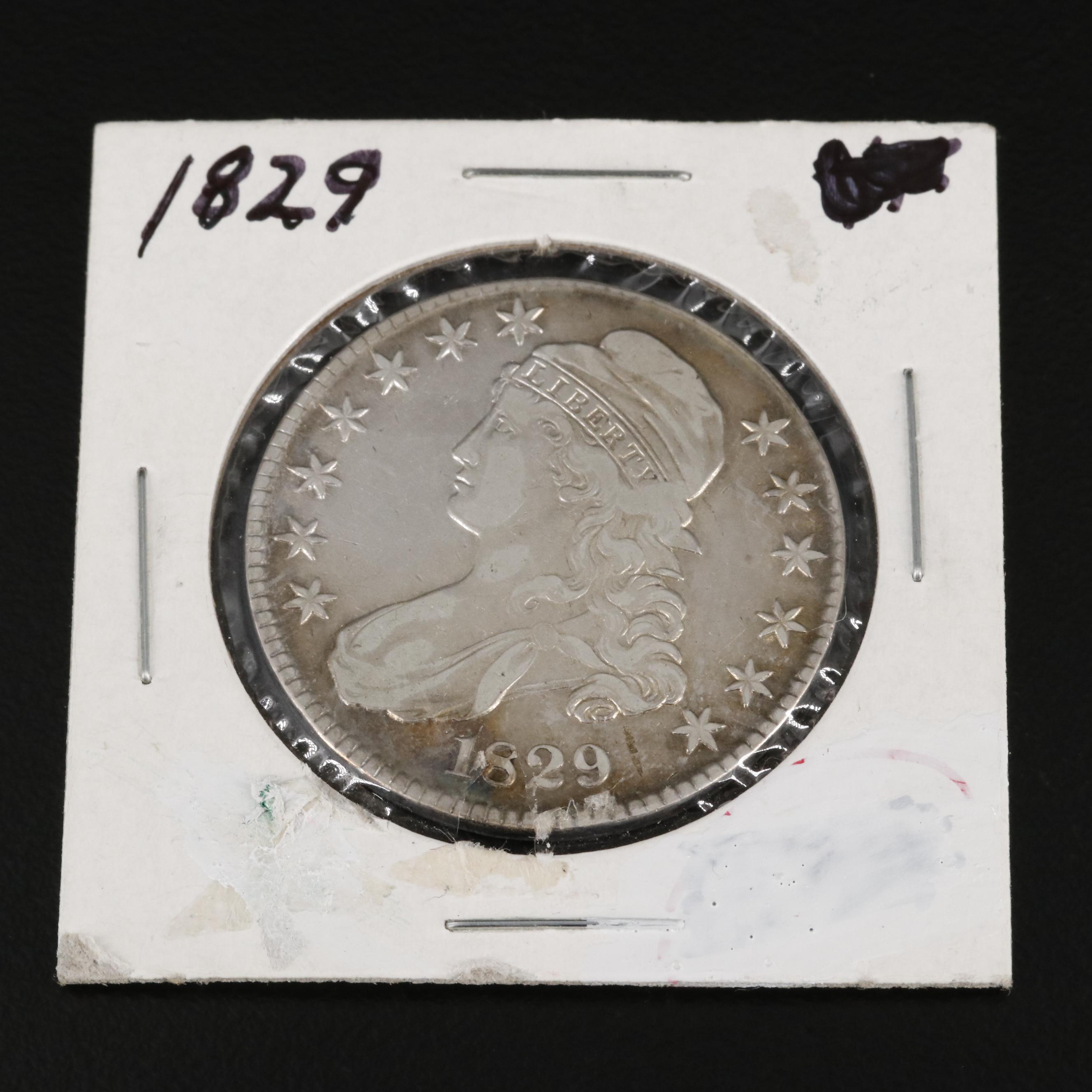 1829 Capped Bust Silver Half Dollar