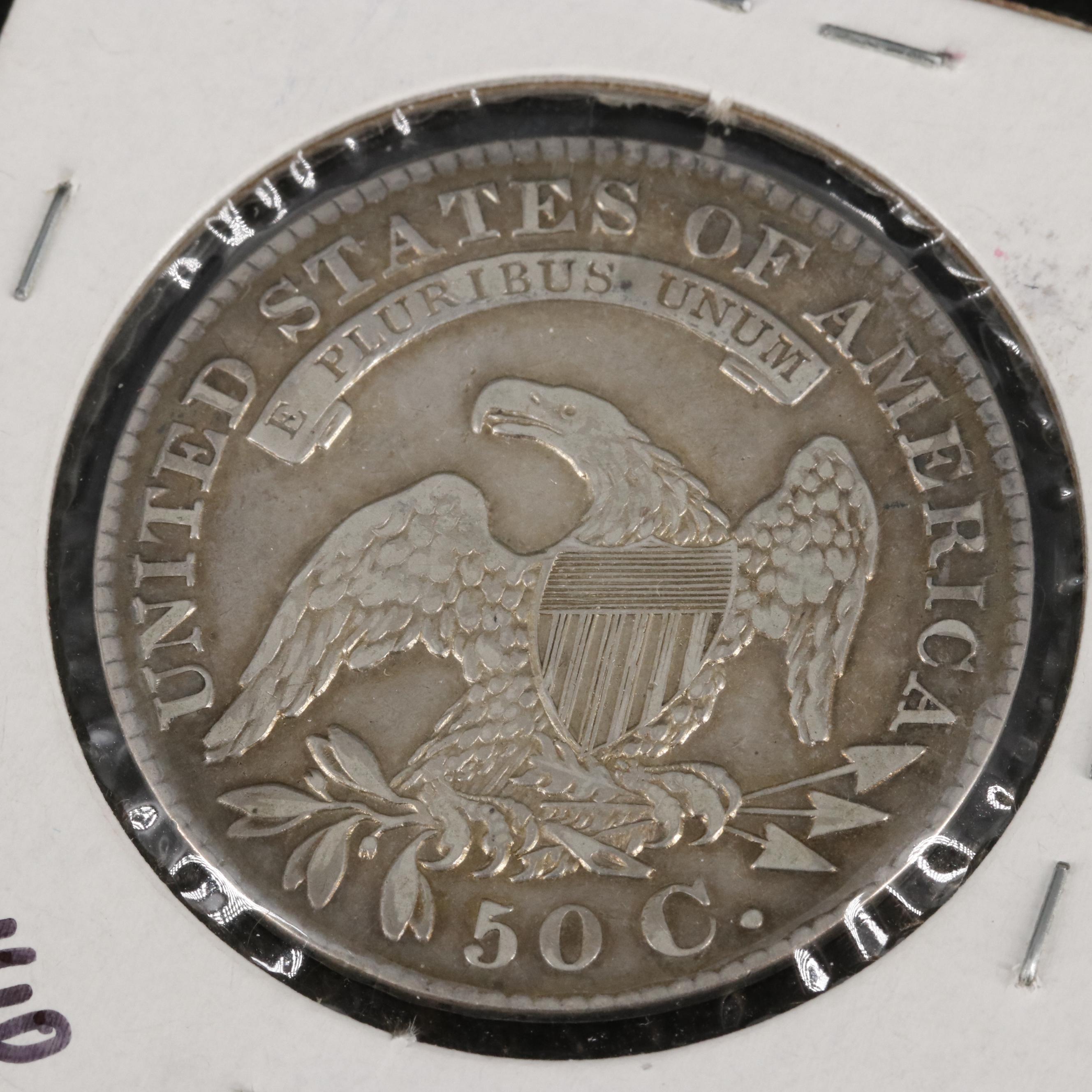 1829 Capped Bust Silver Half Dollar