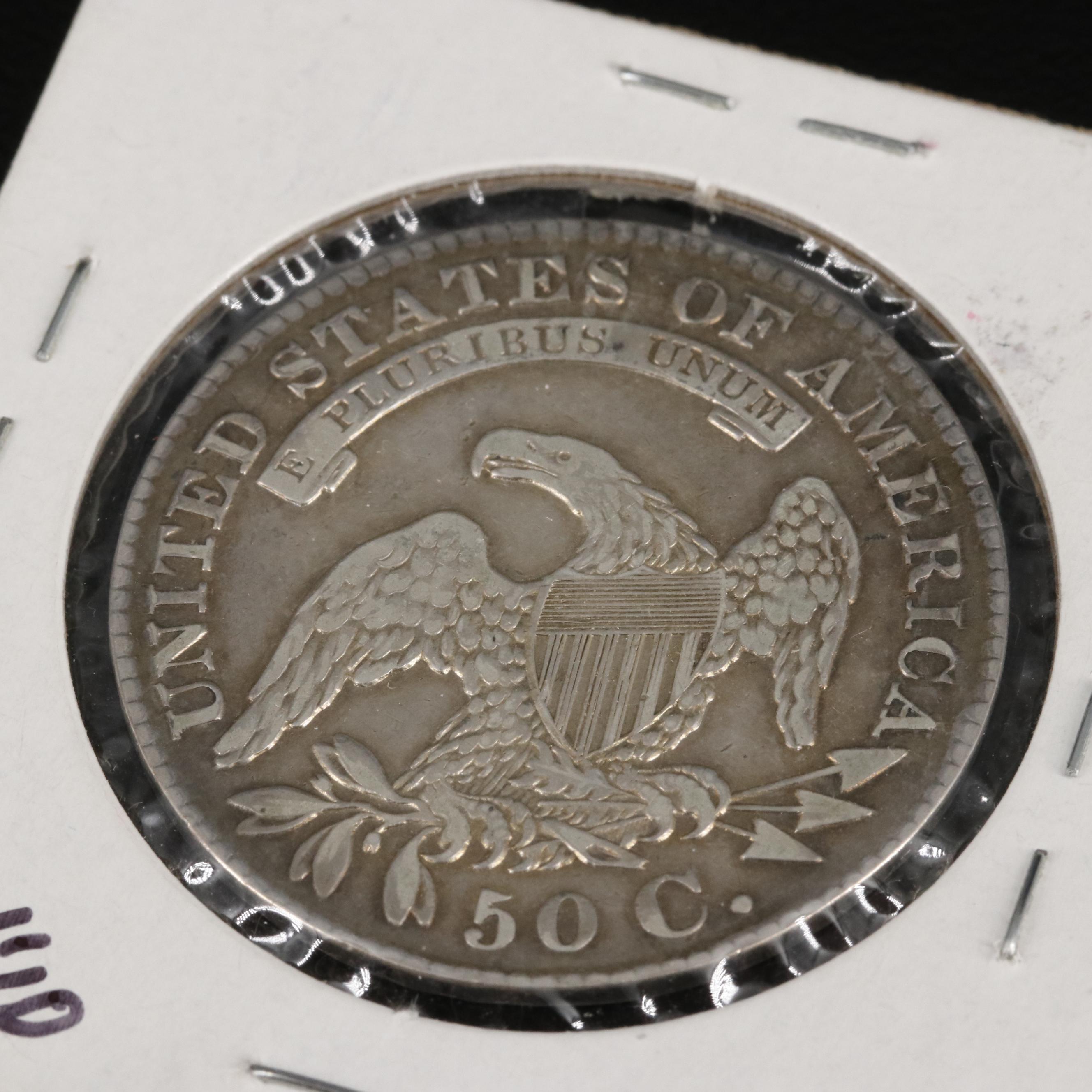 1829 Capped Bust Silver Half Dollar