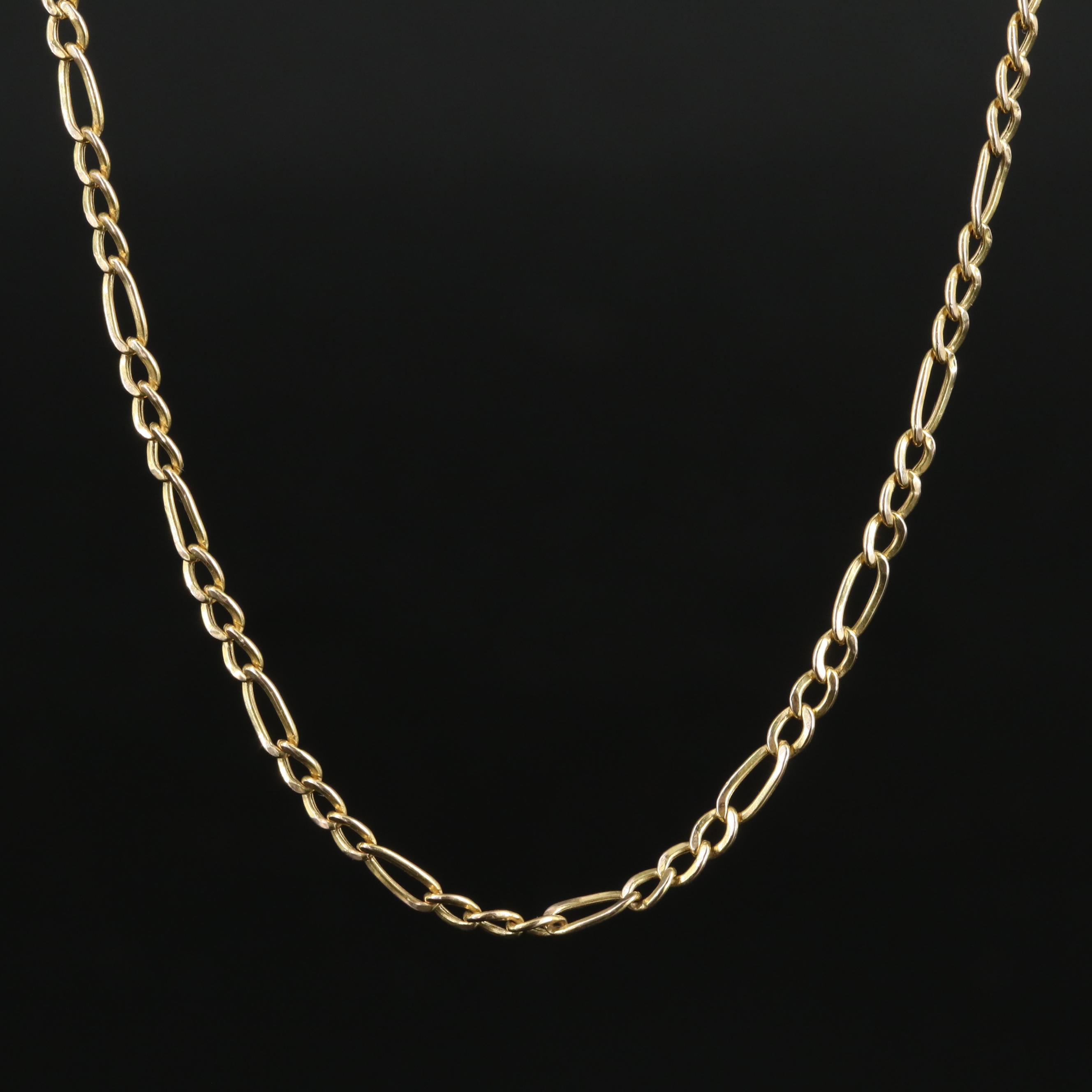 10K Figaro Chain Necklace