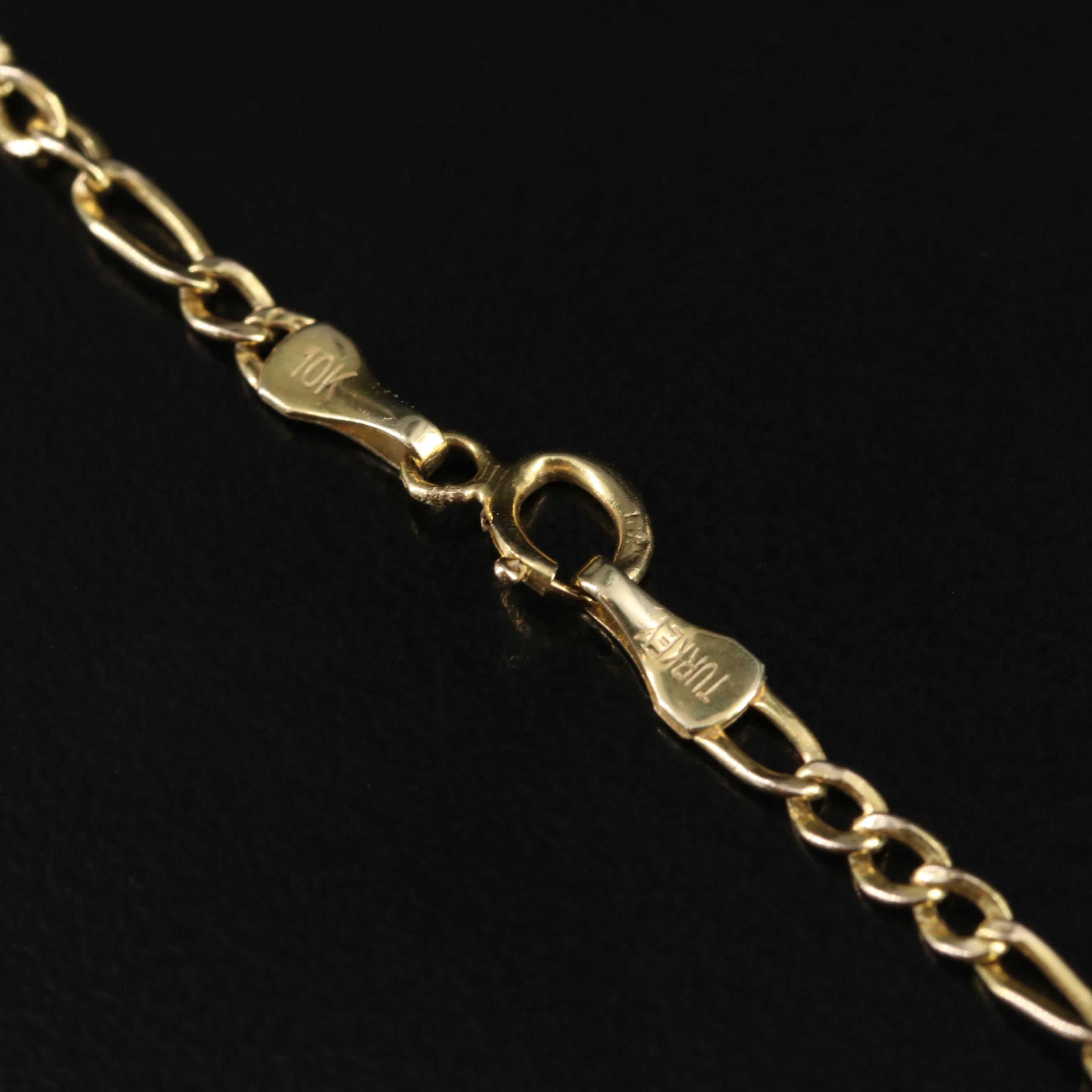 10K Figaro Chain Necklace