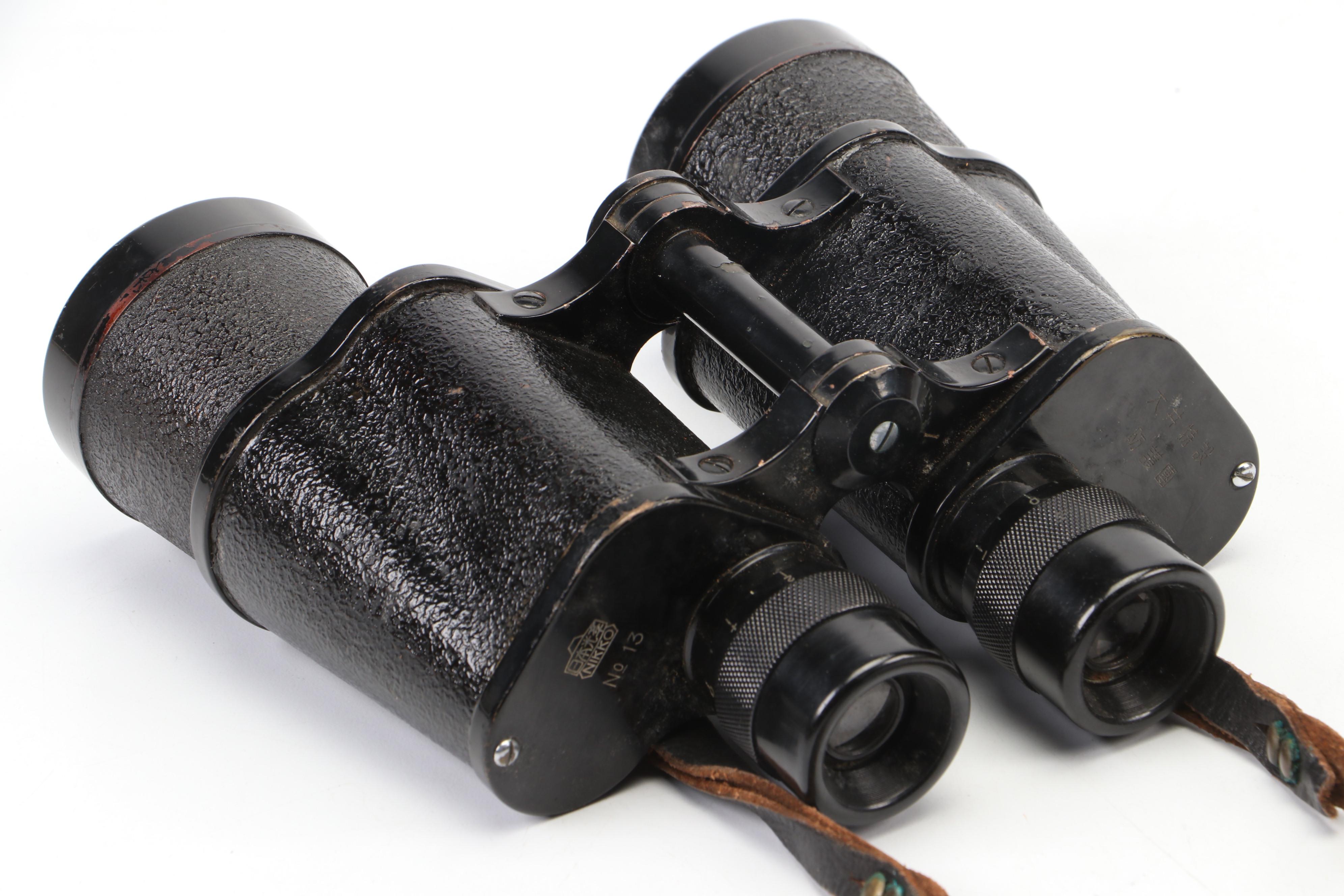Nikko WWII Japanese Military Binoculars and Birolux Binoculars