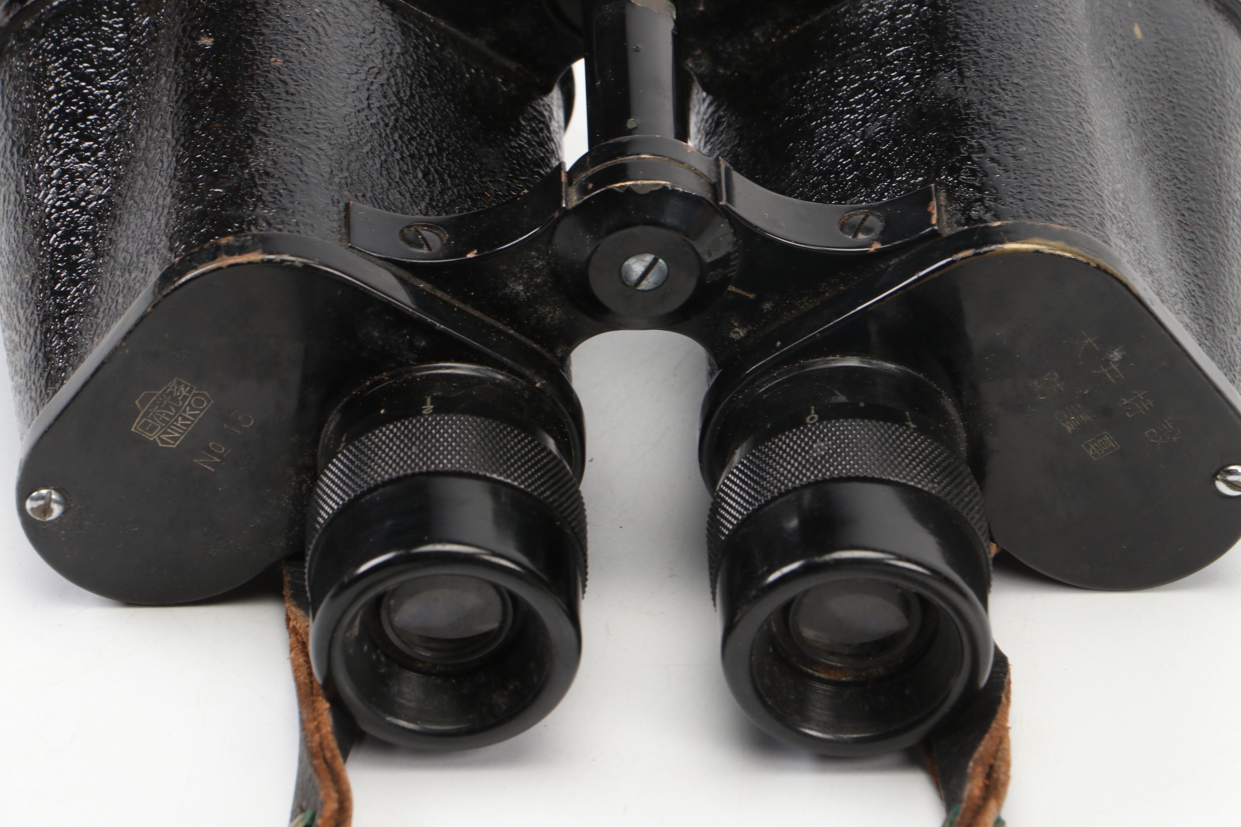 Nikko WWII Japanese Military Binoculars and Birolux Binoculars