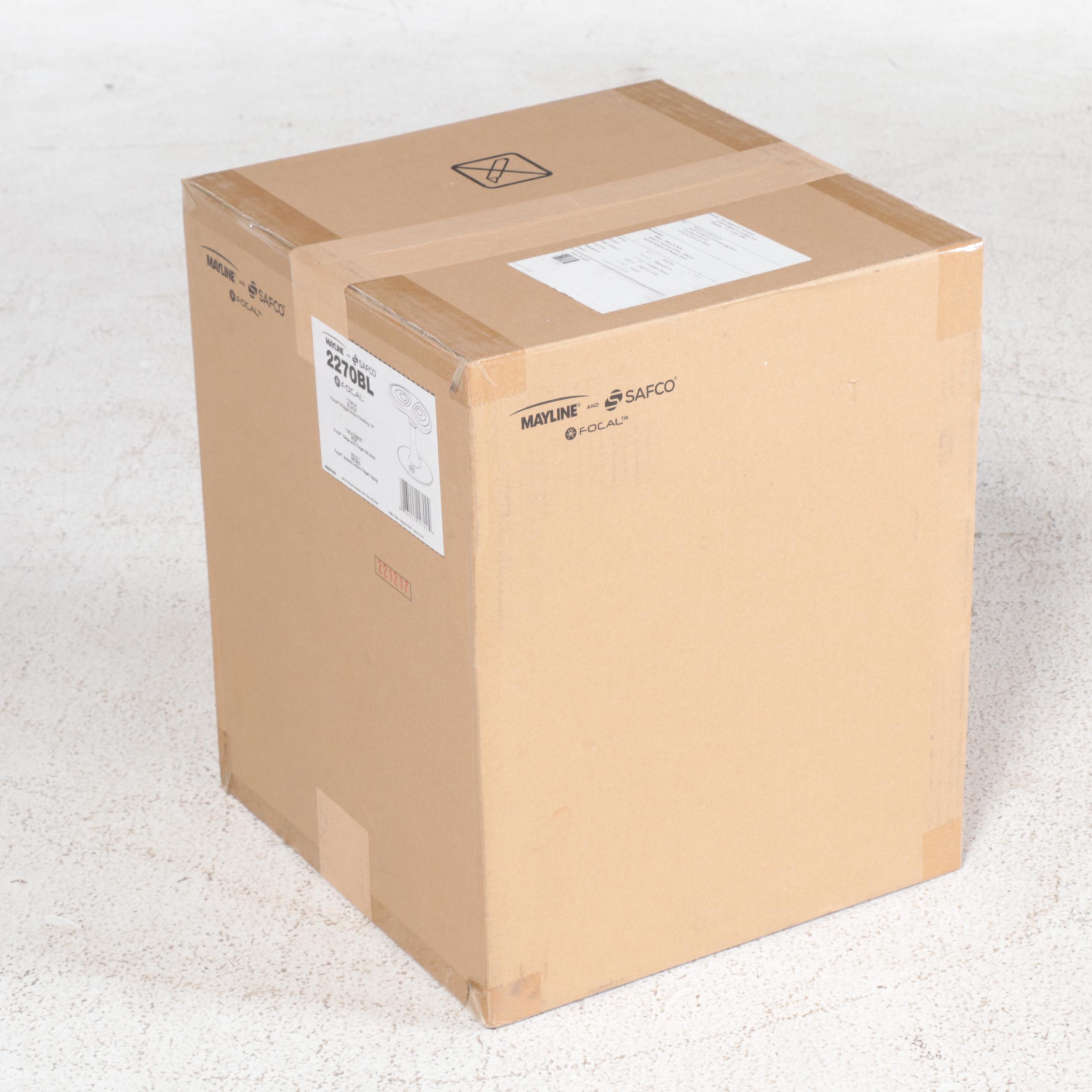 Two Mayline and Safco 14" Focal Fidget Active Seating Stools in Black