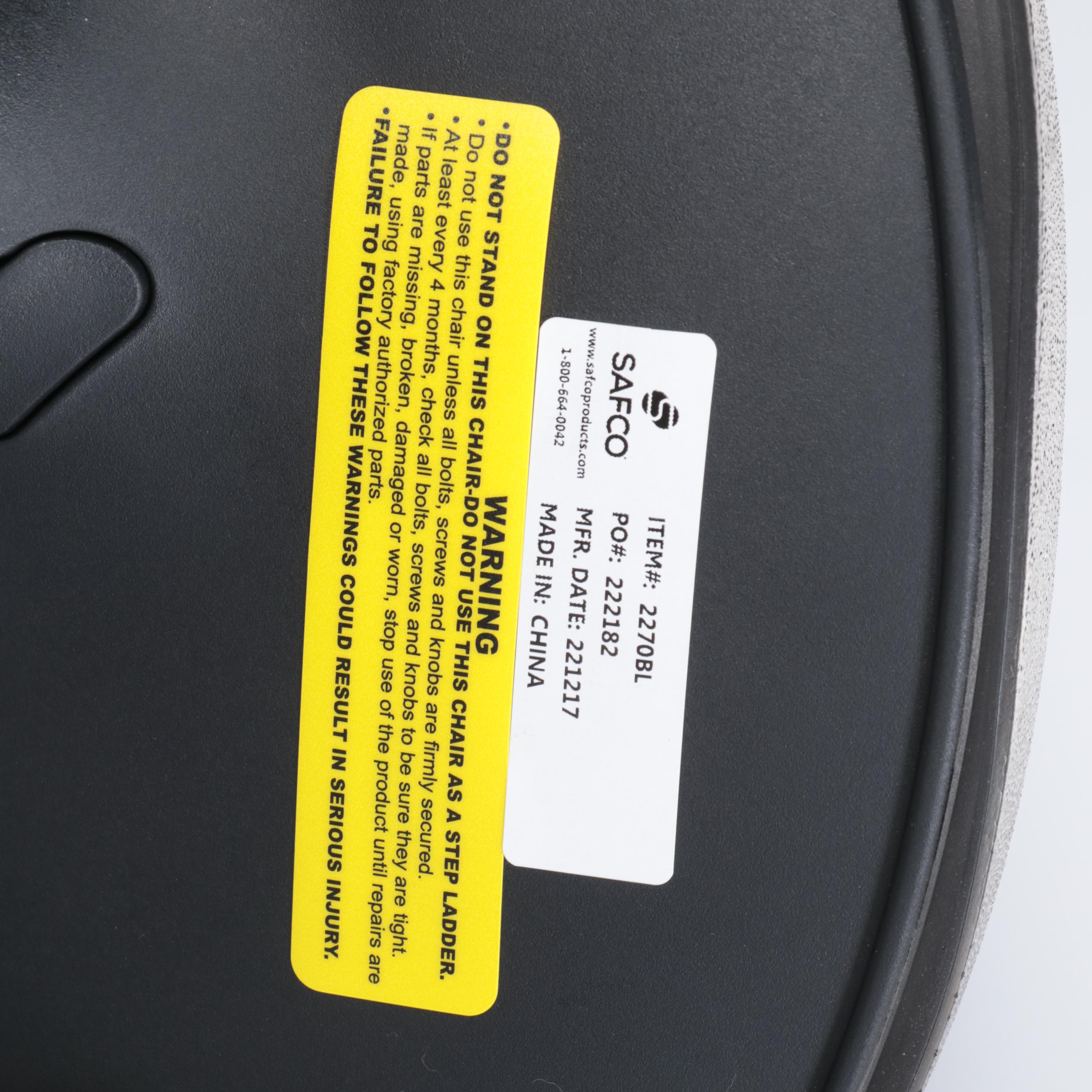 Two Mayline and Safco 14" Focal Fidget Active Seating Stools in Black