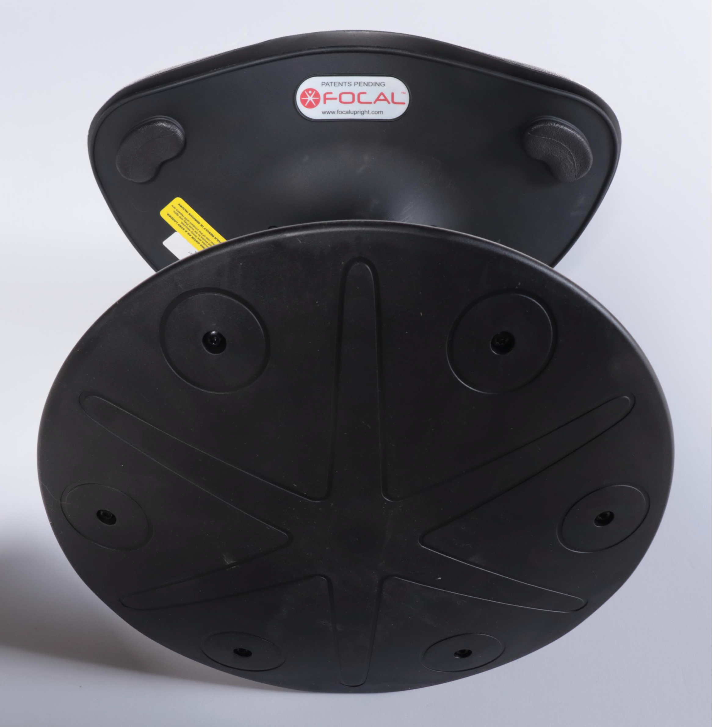 Two Mayline and Safco 14" Focal Fidget Active Seating Stools in Black