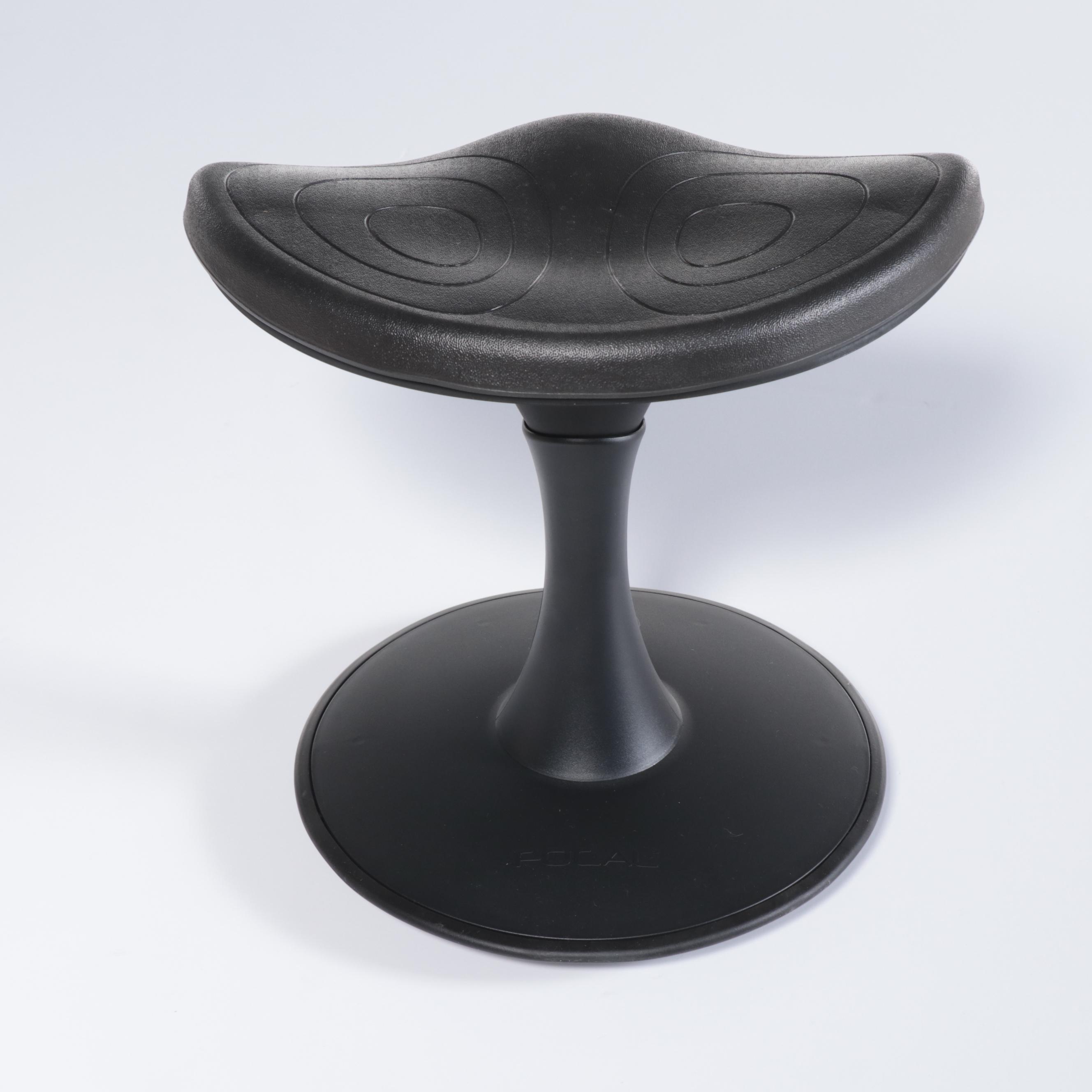 Two Mayline and Safco 14" Focal Fidget Active Seating Stools in Black