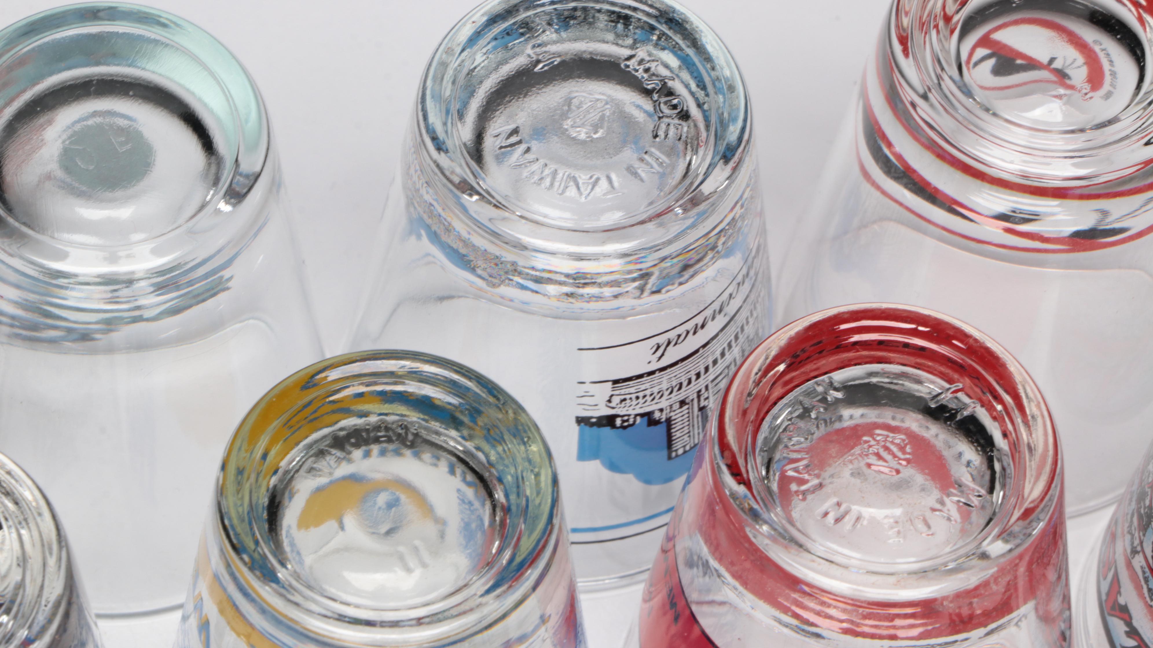 Novelty and Souvenir Shot Glasses and Ashtrays, Mid to Late 20th Century