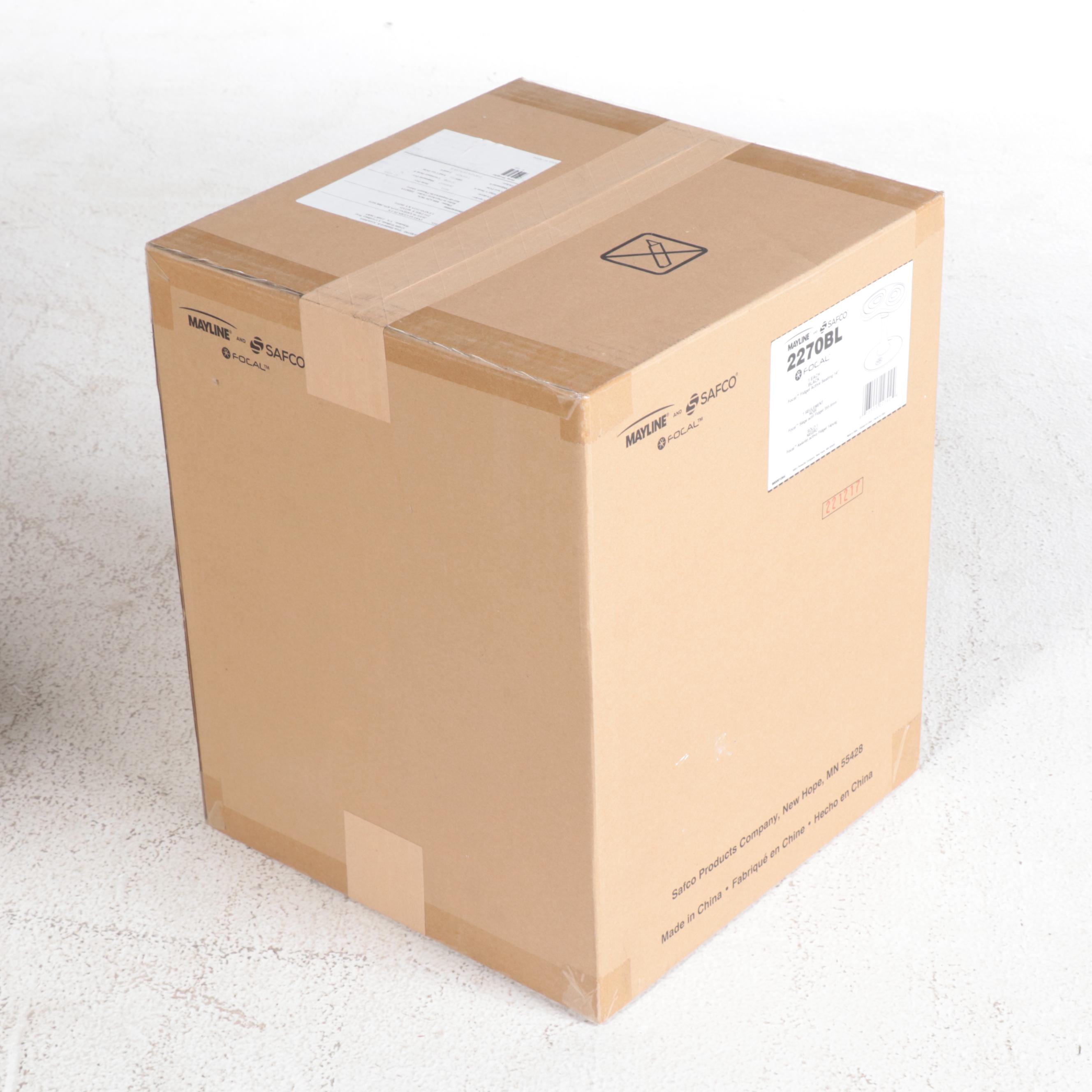 Two Mayline and Safco 14" Focal Fidget Active Seating Stools in Black