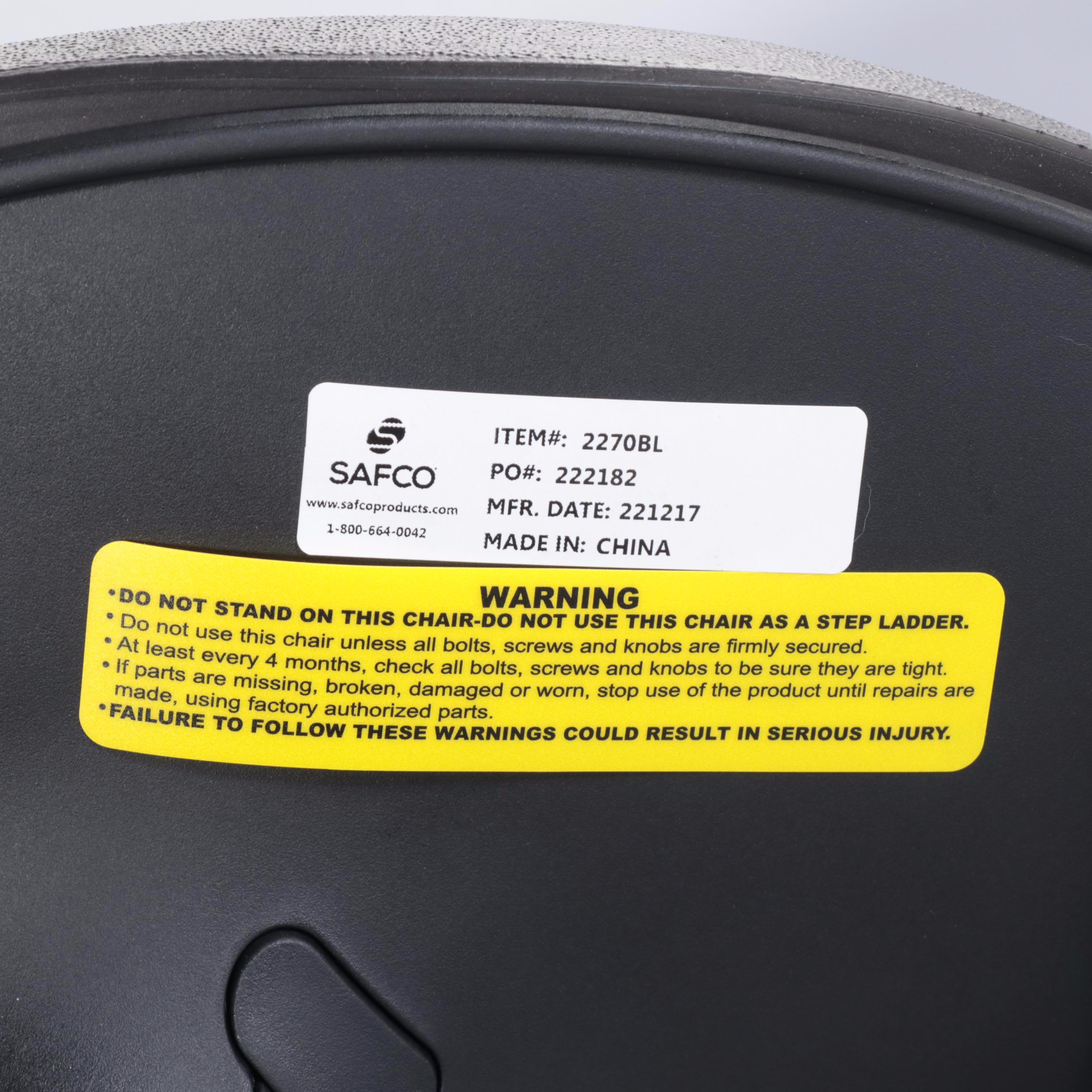 Two Mayline and Safco 14" Focal Fidget Active Seating Stools in Black