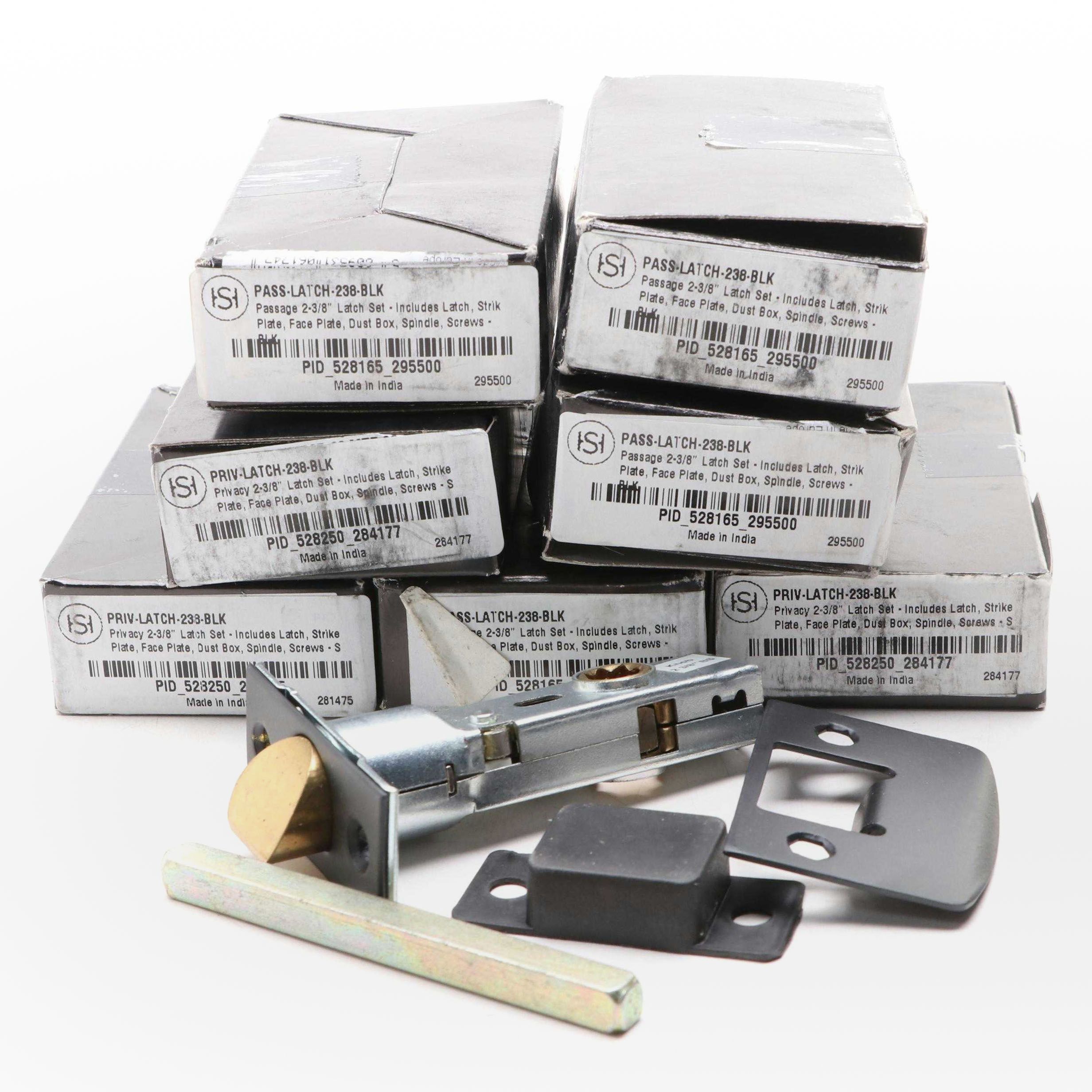 Signature Hardware Passage Latch Sets in Black