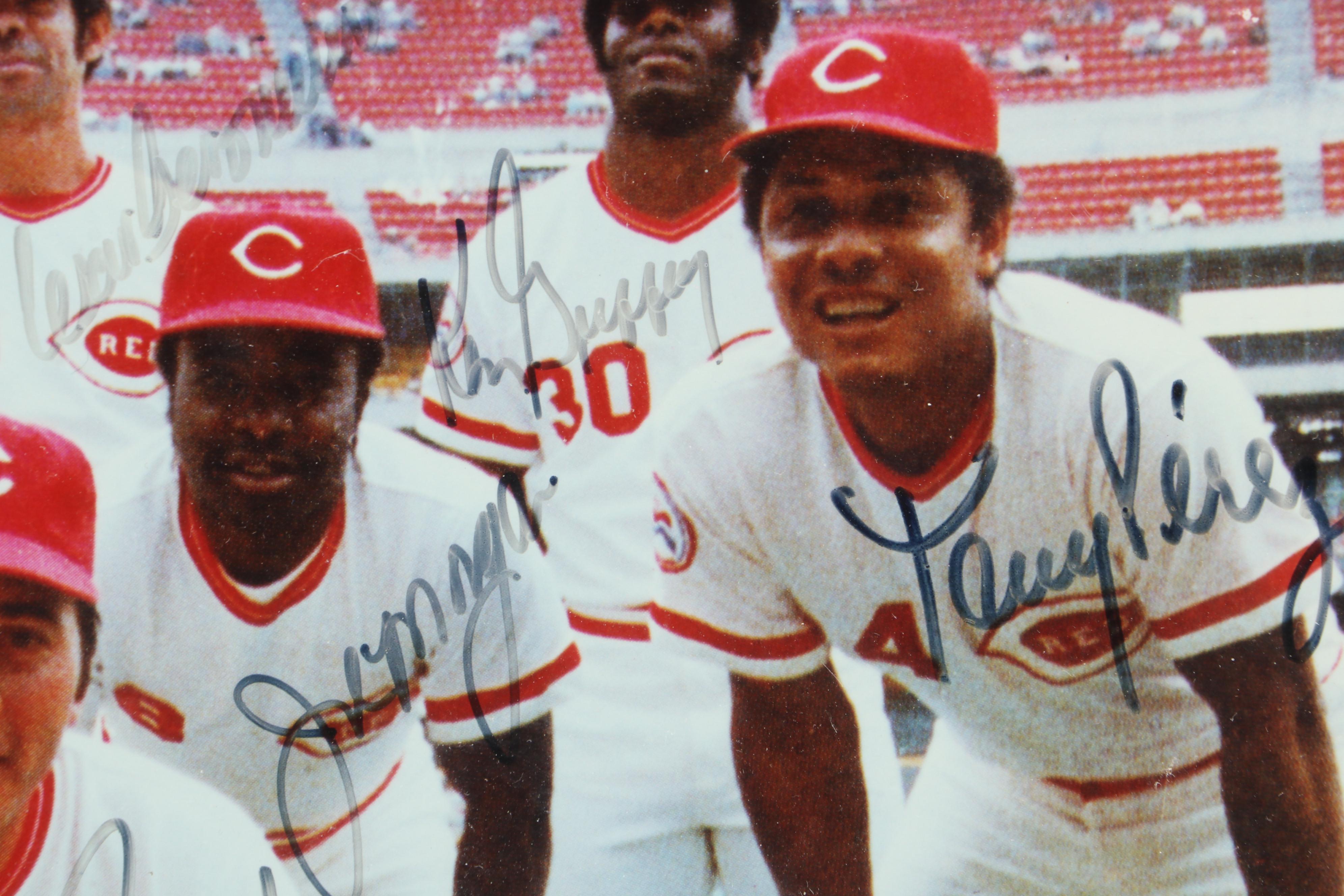 Cincinnati Reds "The Great 8" Signed Print Featuring Pete Rose, and Johnny Bench