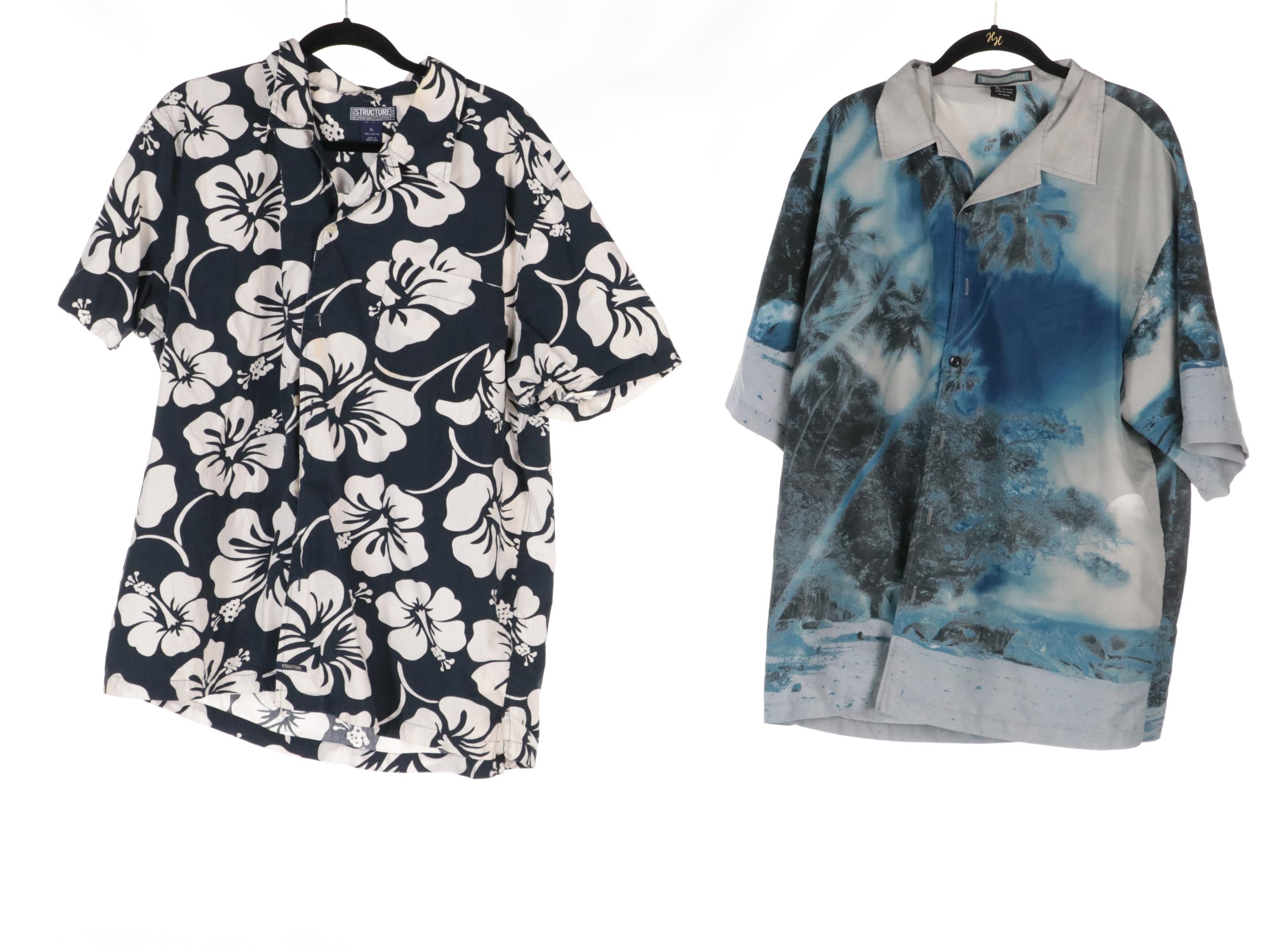 Men's Printed, Batik, and Hawaiian Style Button-Up Shirts