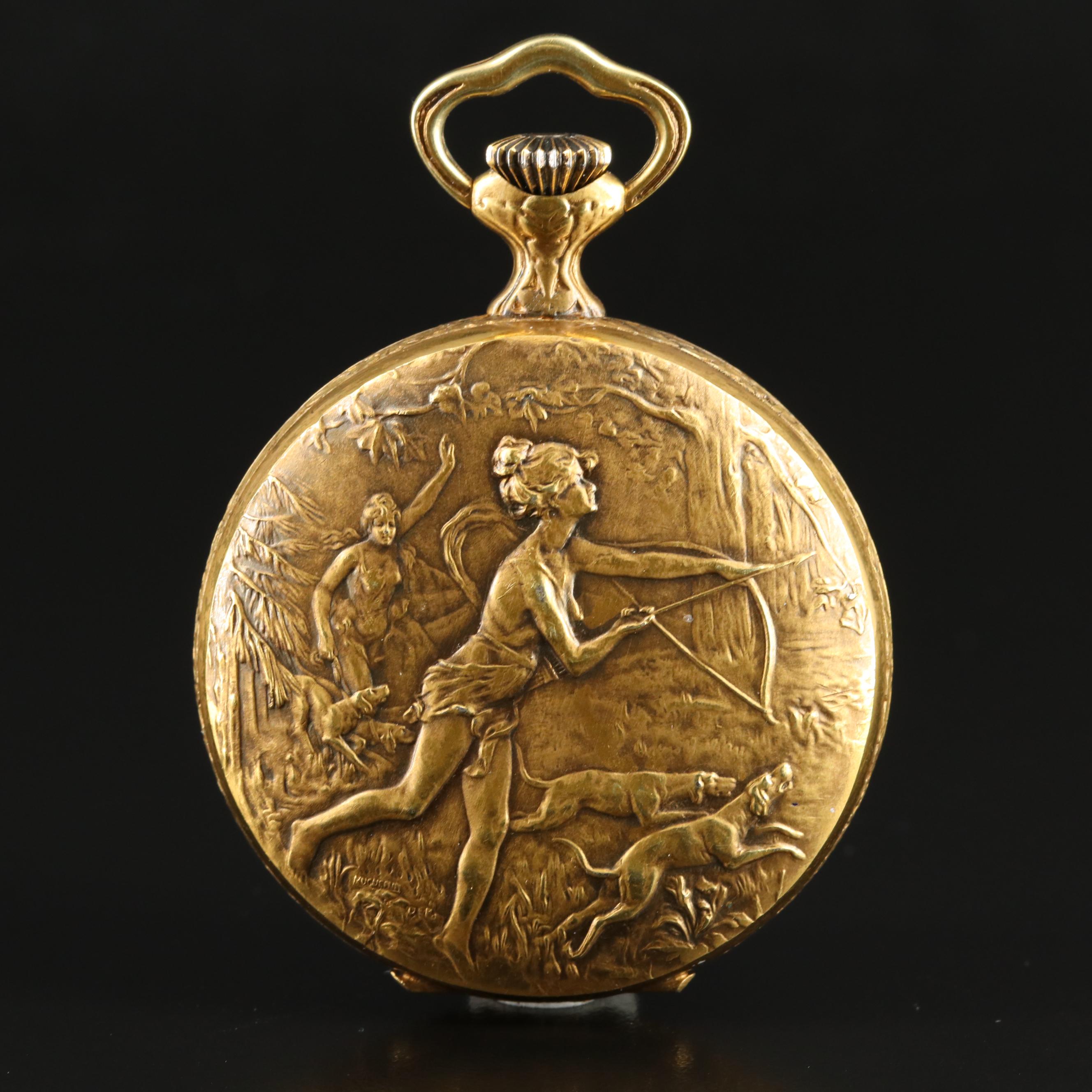 Hebdomas, Arnex 8 Days Exposed Balance Pocket Watch