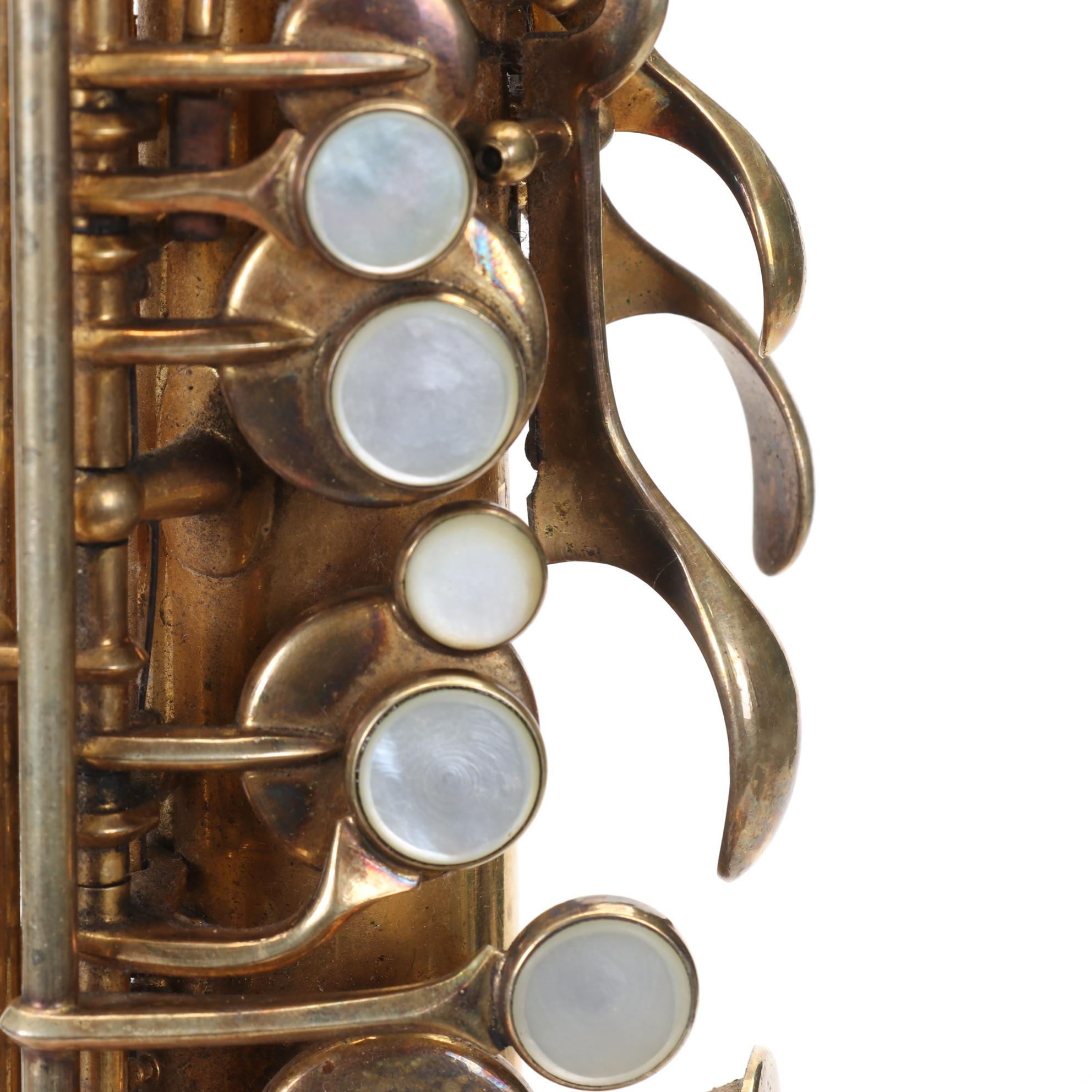 Buescher Brass True Tone Low Pitch Saxophone with Case, 1904-1933