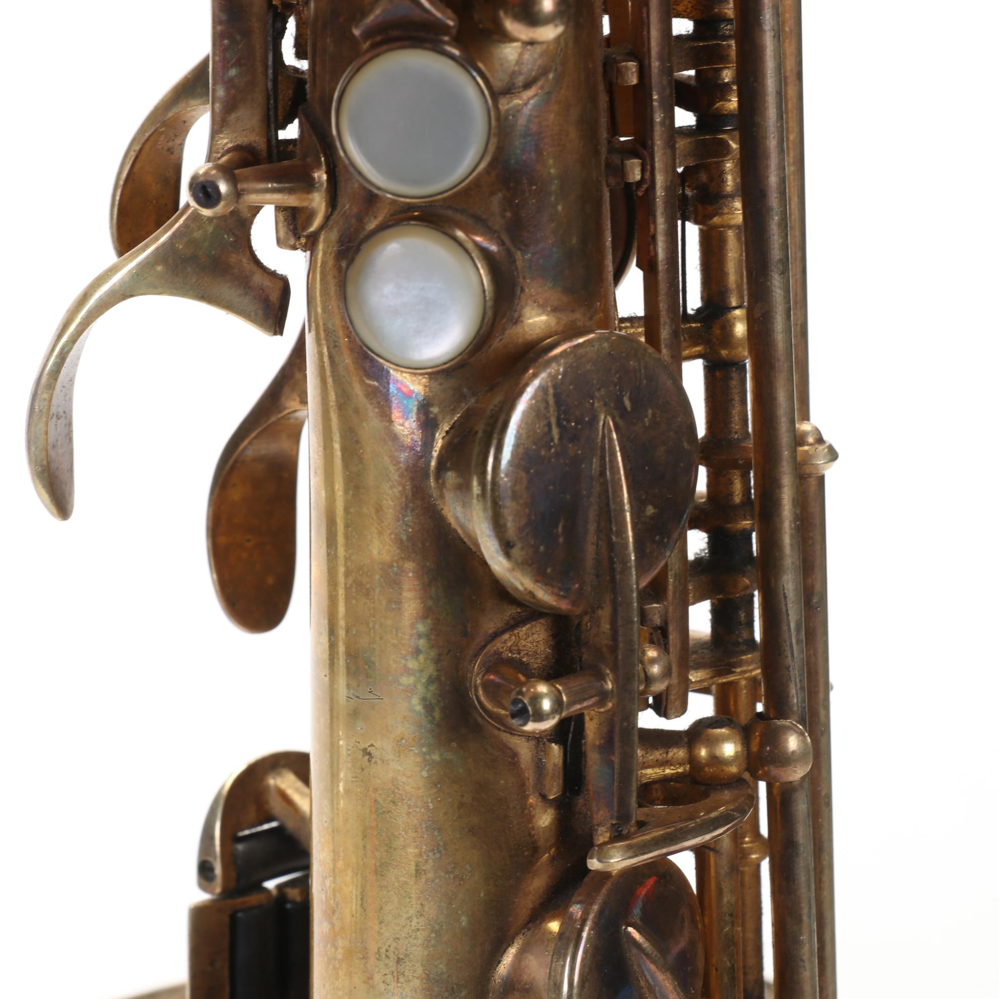 Buescher Brass True Tone Low Pitch Saxophone with Case, 1904-1933