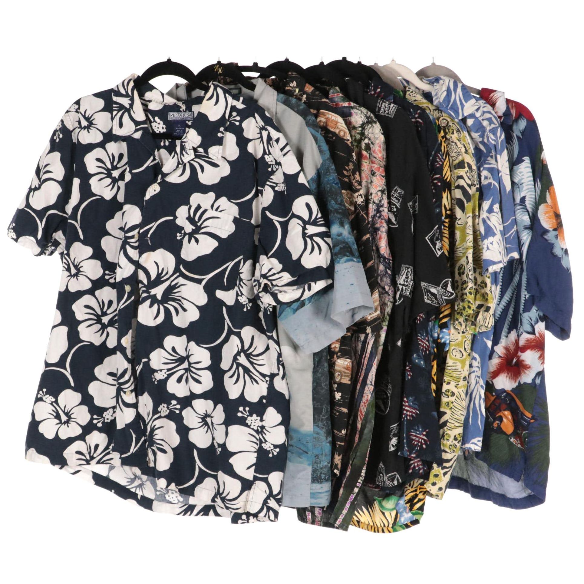 Men's Printed, Batik, and Hawaiian Style Button-Up Shirts