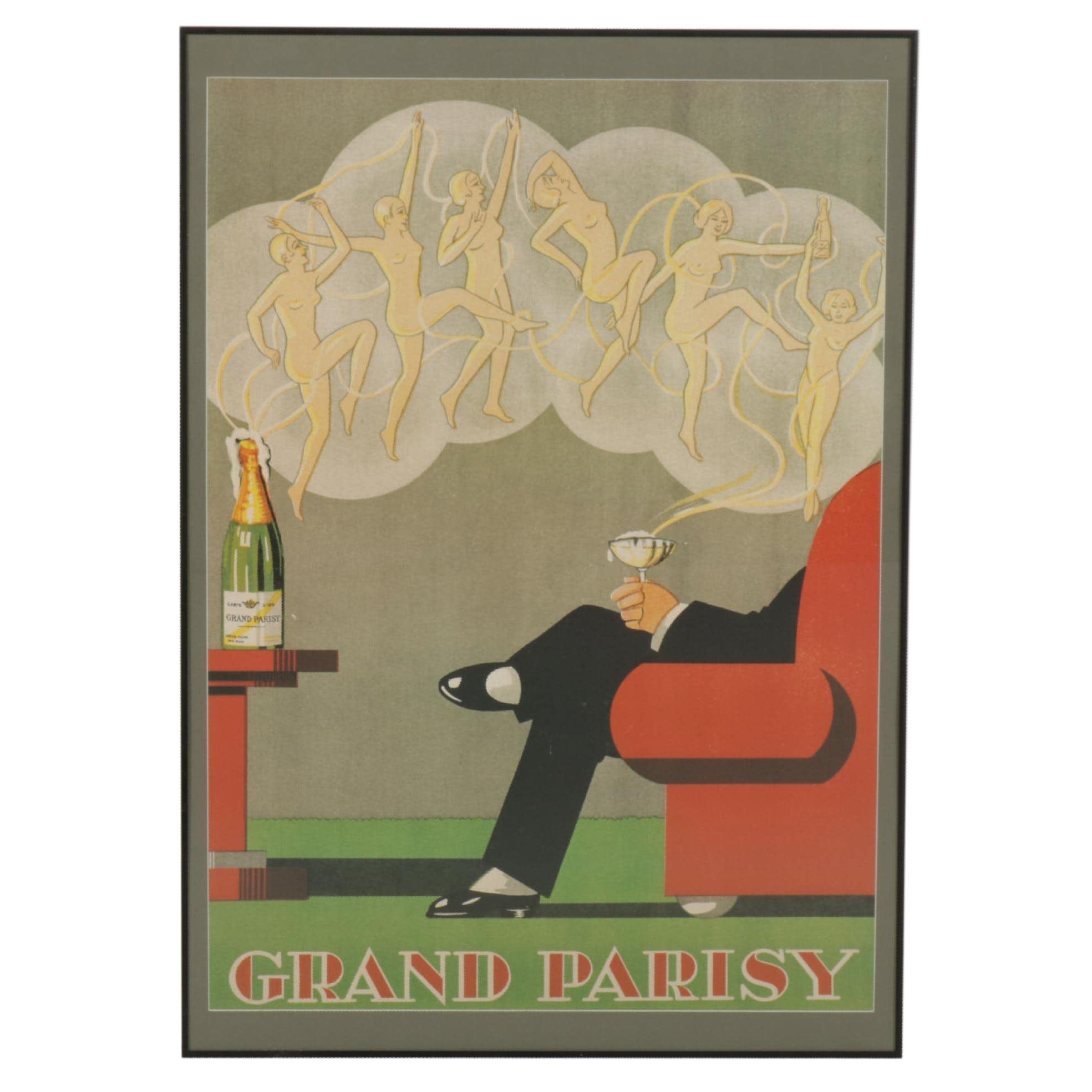 Offset Lithograph After Niklaus Stoecklin Advertisement Poster "Grand Parisy"