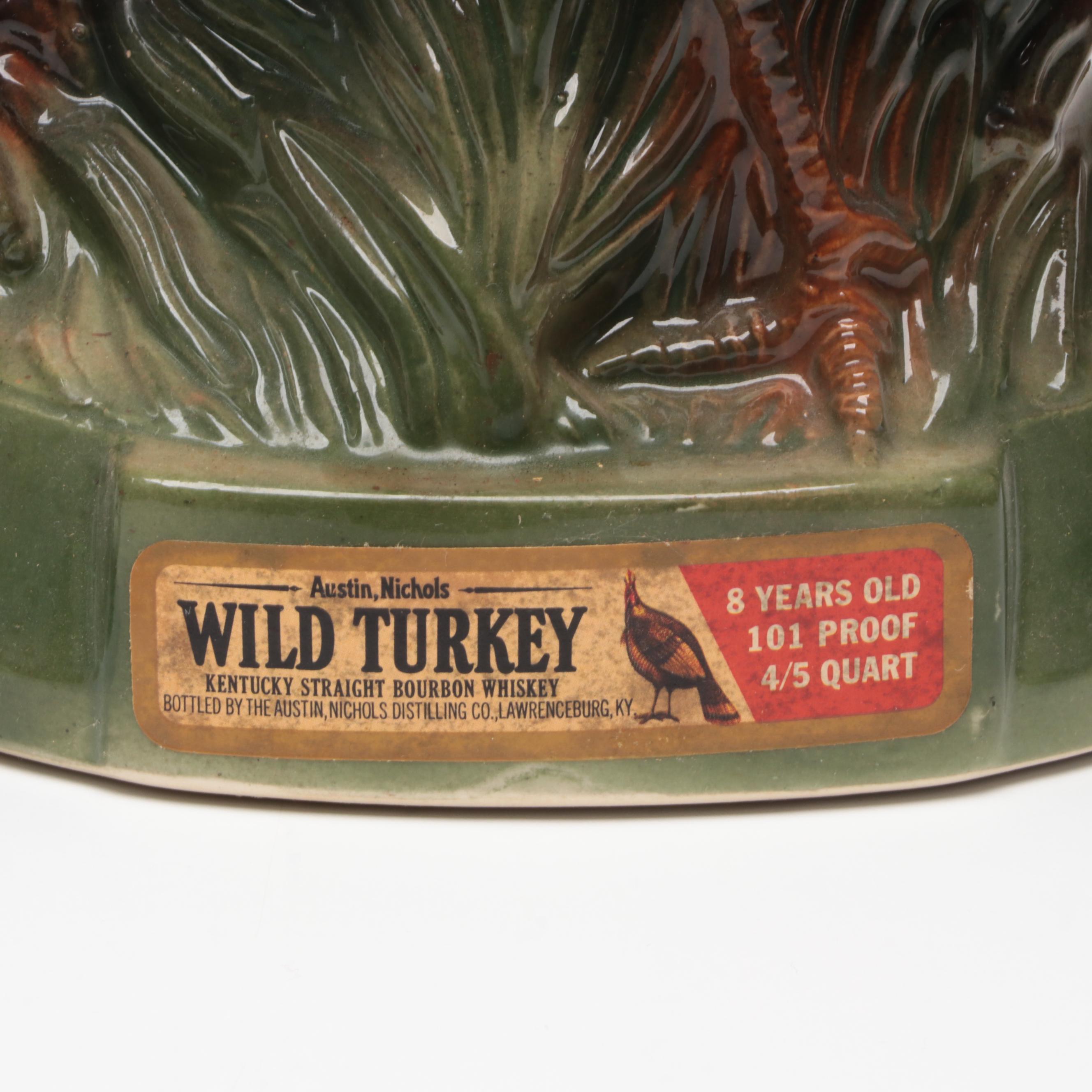 Wild Turkey Bourbon Decanter, Bottle and Glasses