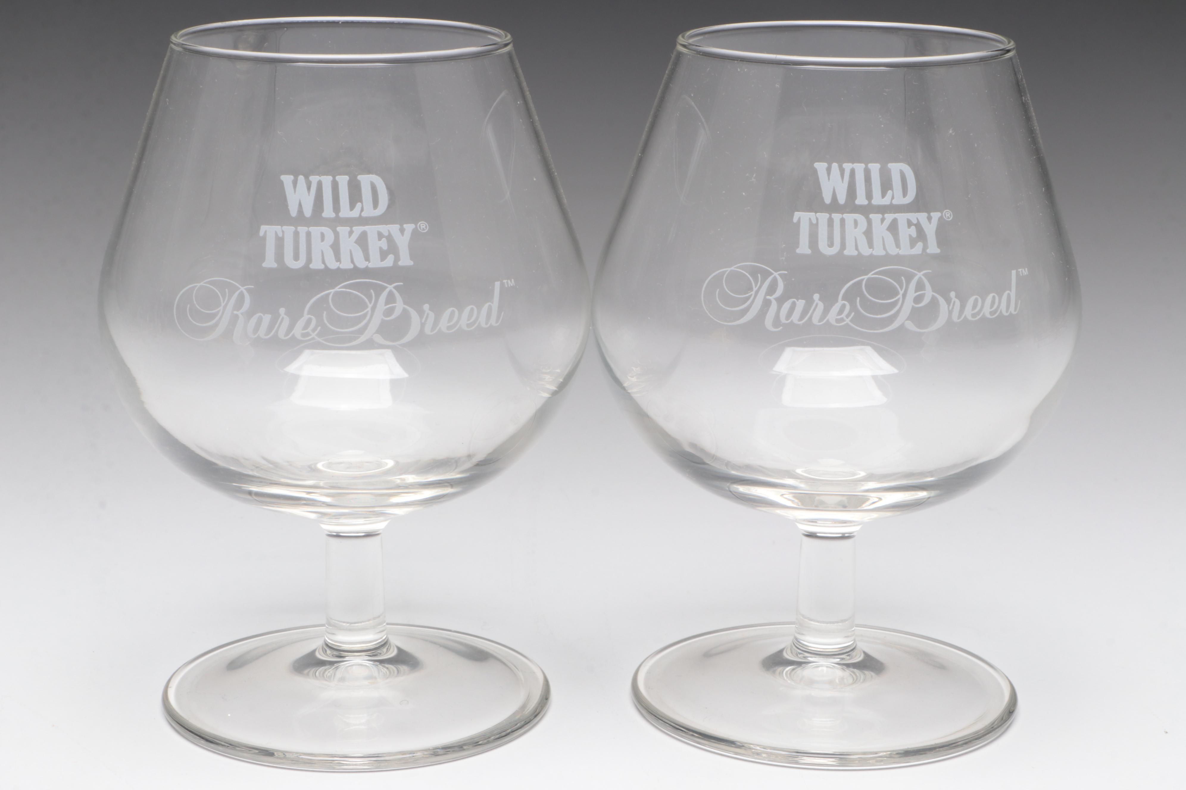 Wild Turkey Bourbon Decanter, Bottle and Glasses