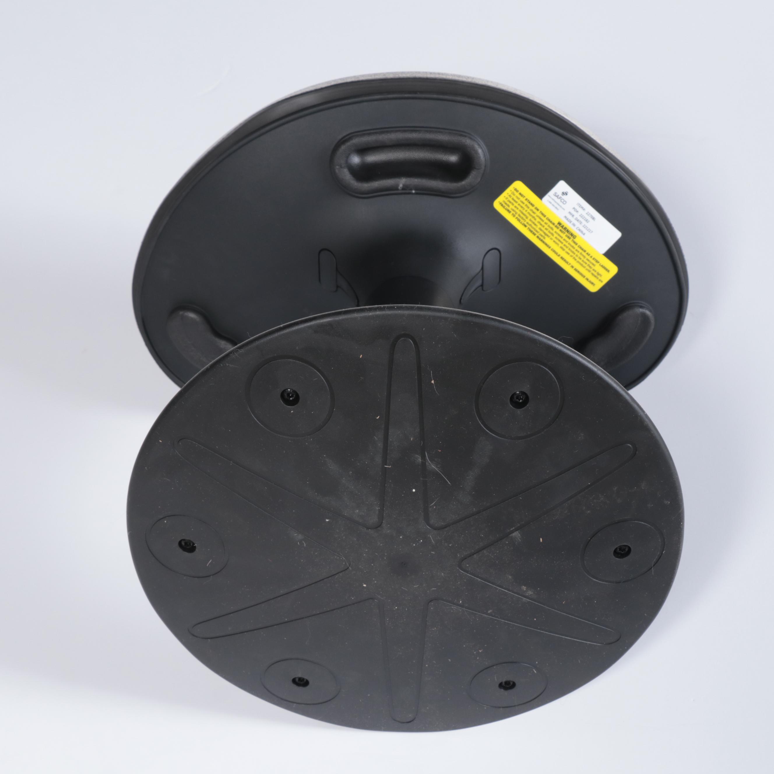 Four Mayline and Safco 14" Focal Fidget Active Seating Stools in Black