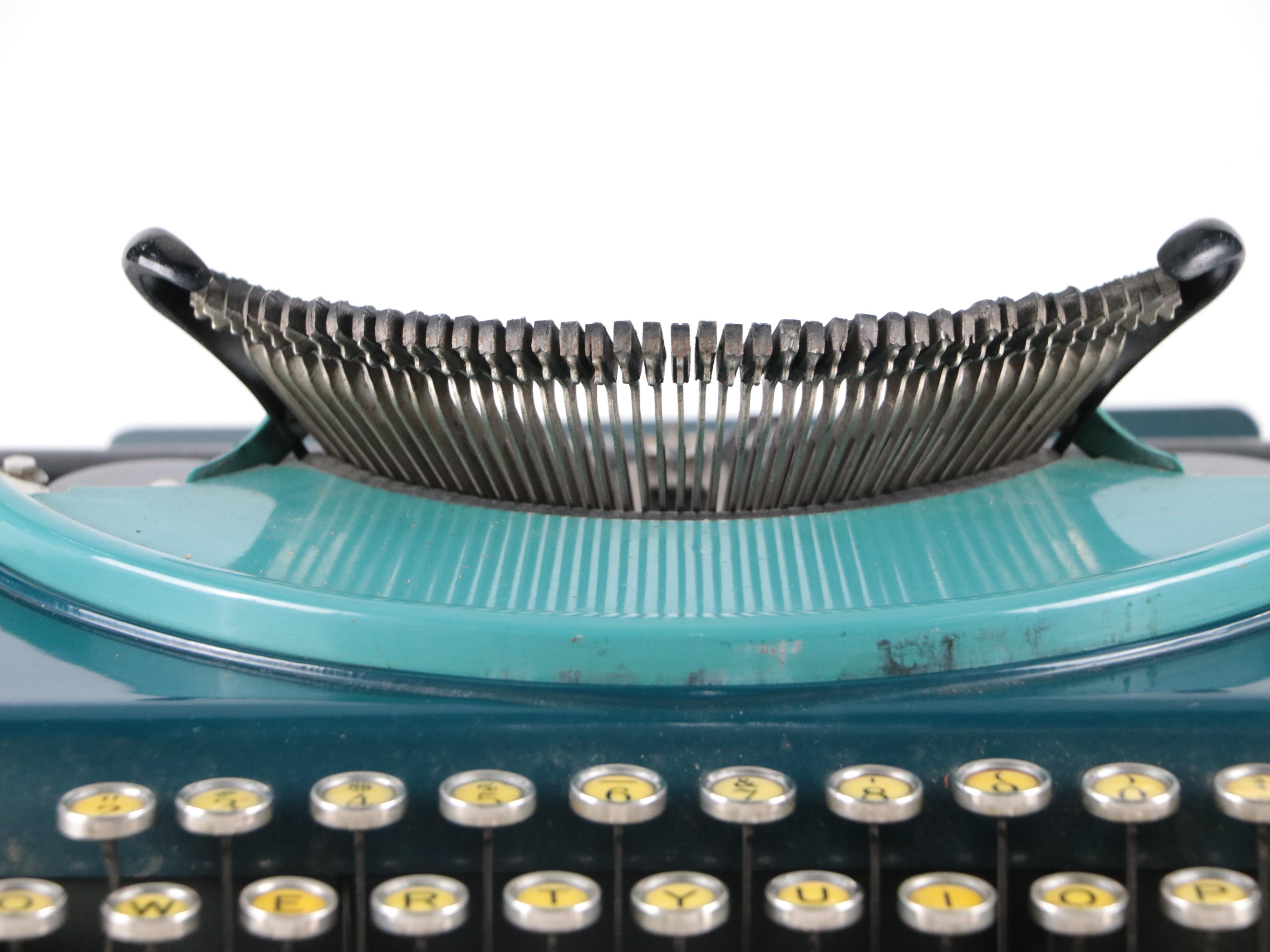 Remington Two Tone Enamel Portable Typewriter, Early 20th Century