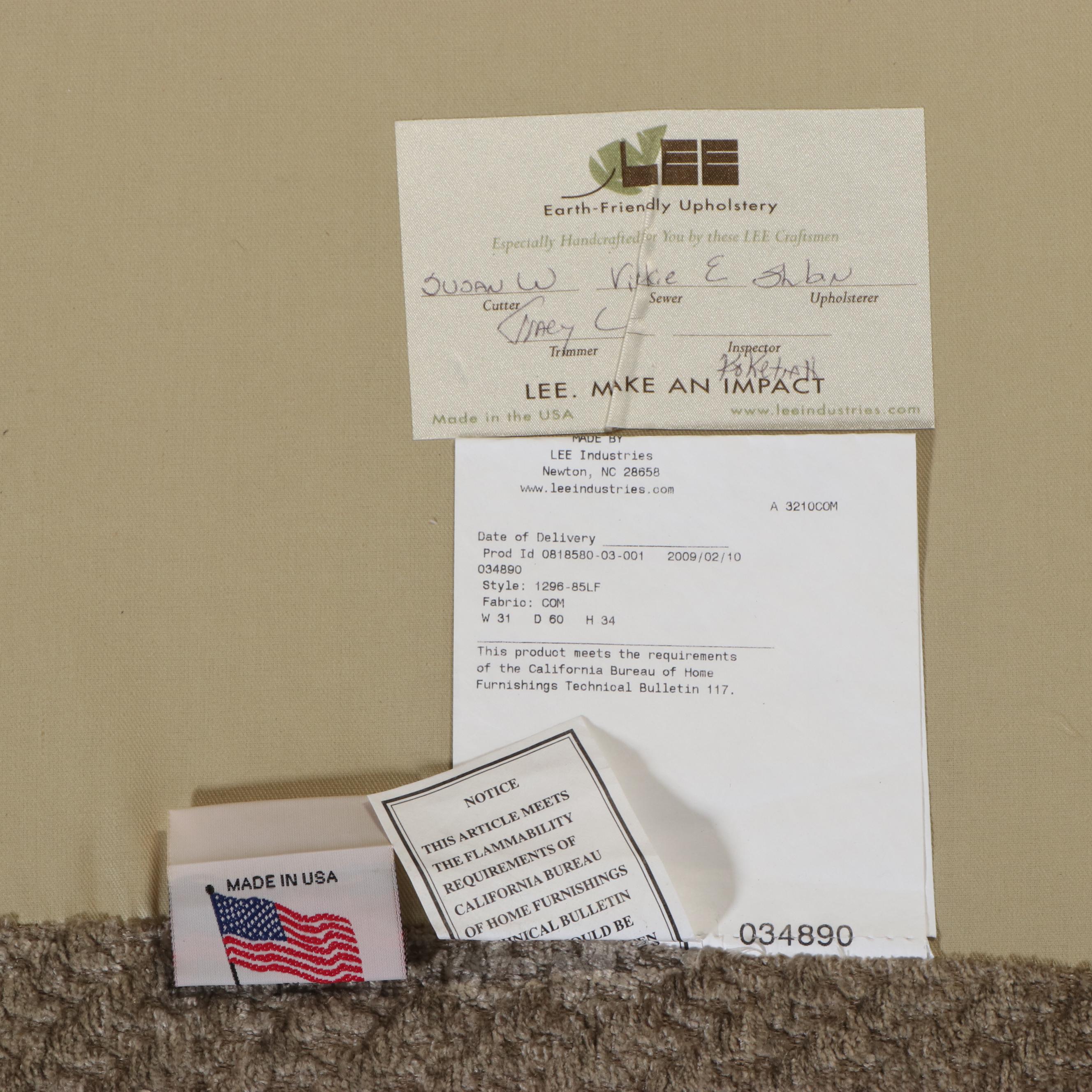 Lee Industries Custom-Upholstered Left-Arm-Facing Chaise Lounge