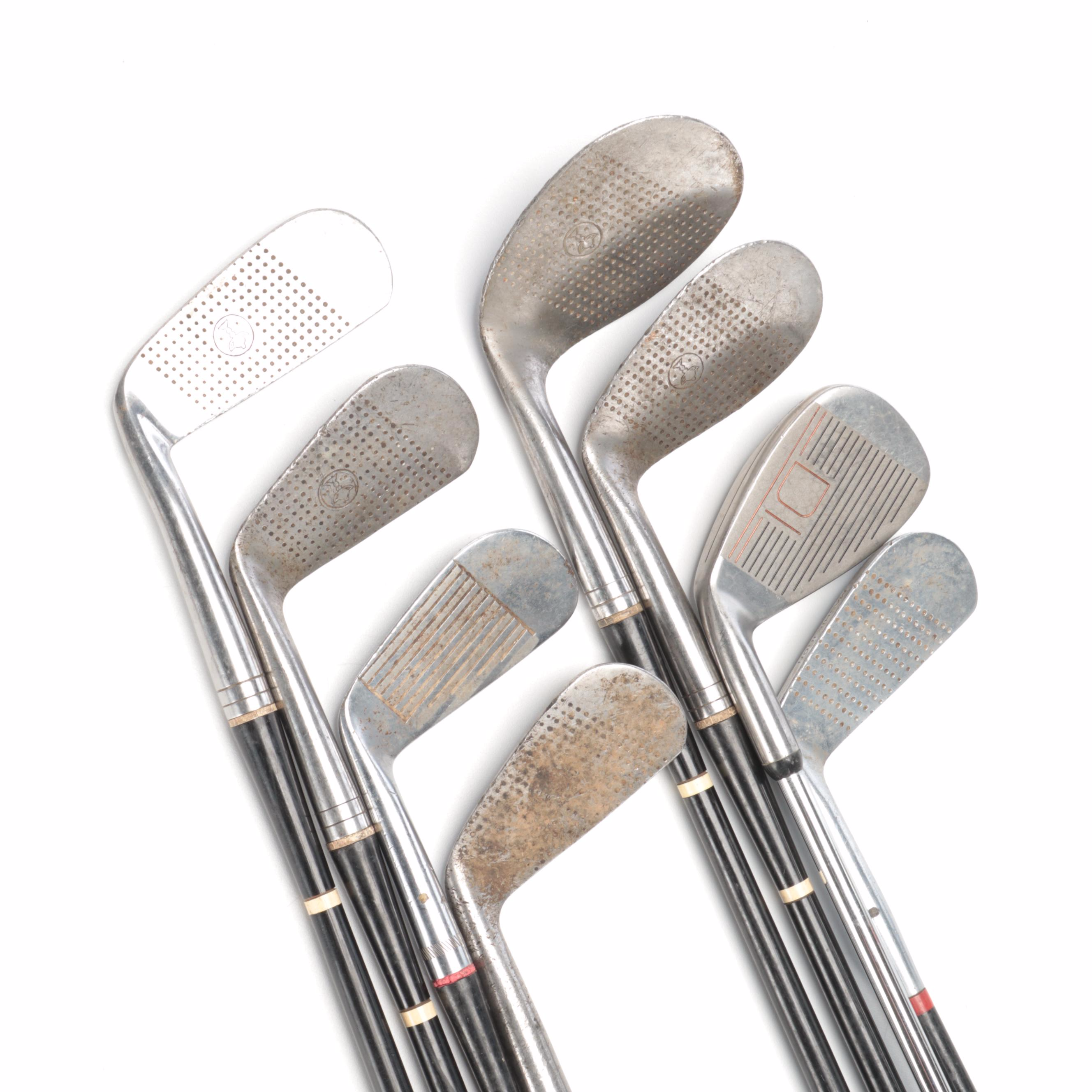 Wilson Irons, Custom Built Woods and Vintage Leather Golf Bag