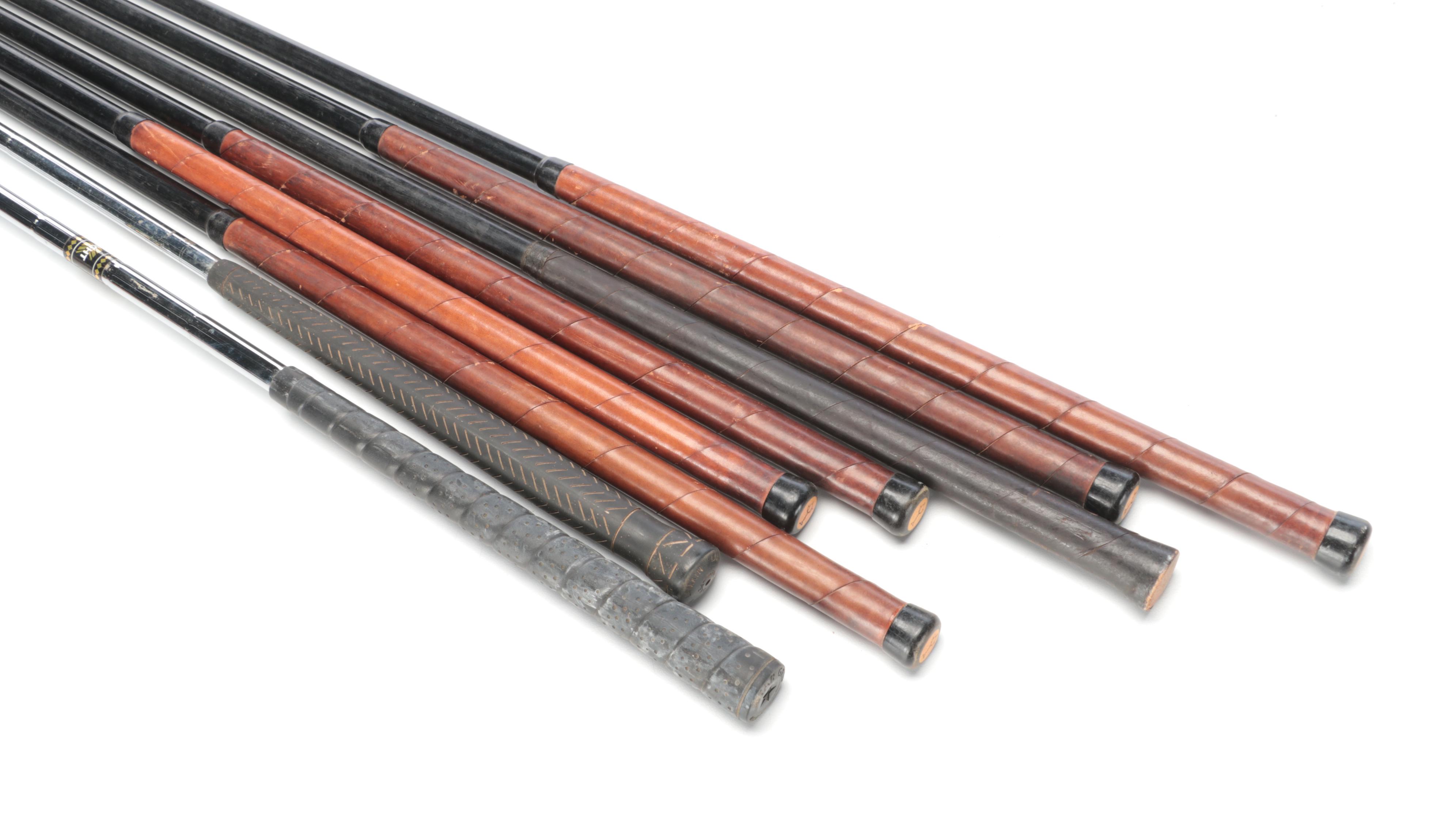 Wilson Irons, Custom Built Woods and Vintage Leather Golf Bag