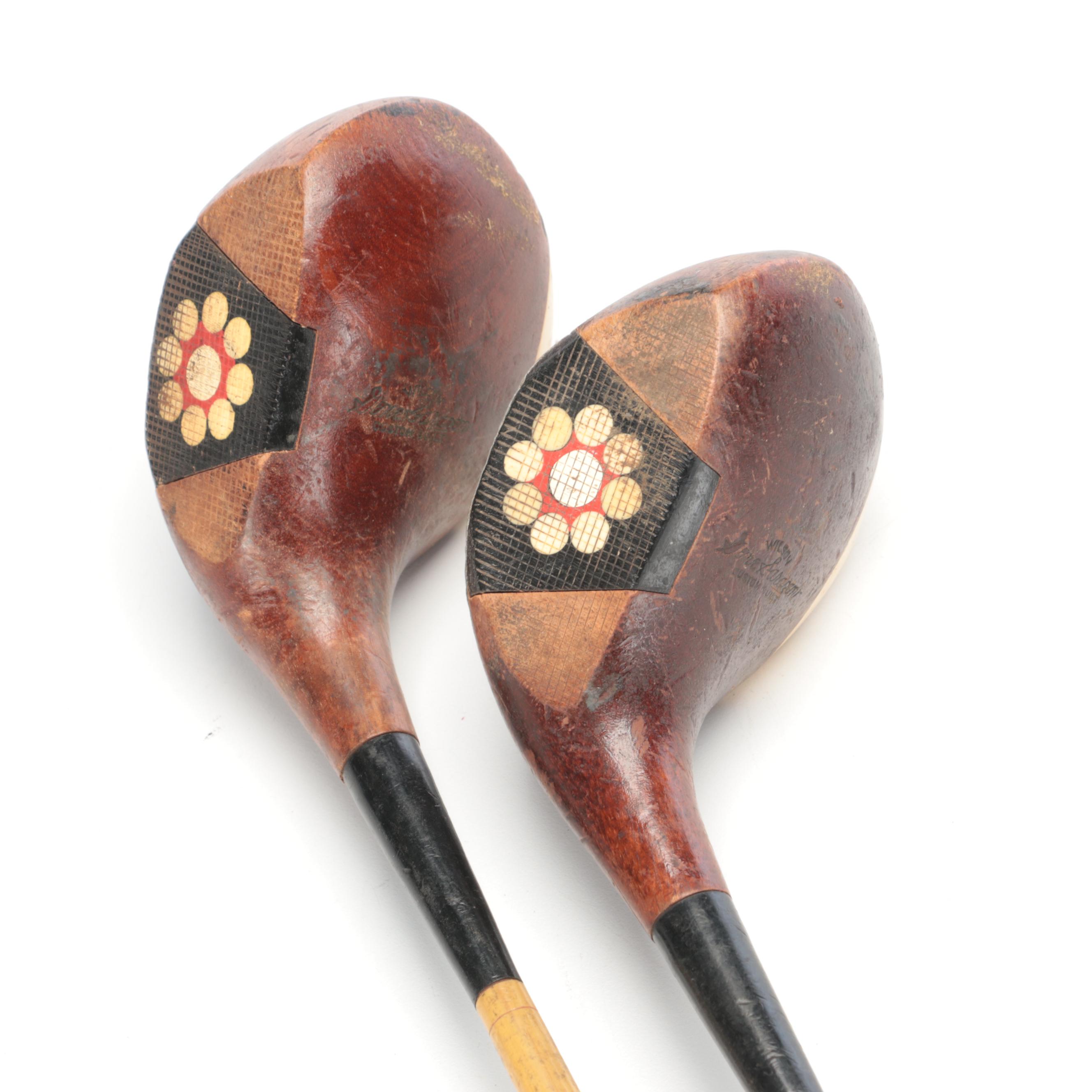 Wilson Irons, Custom Built Woods and Vintage Leather Golf Bag