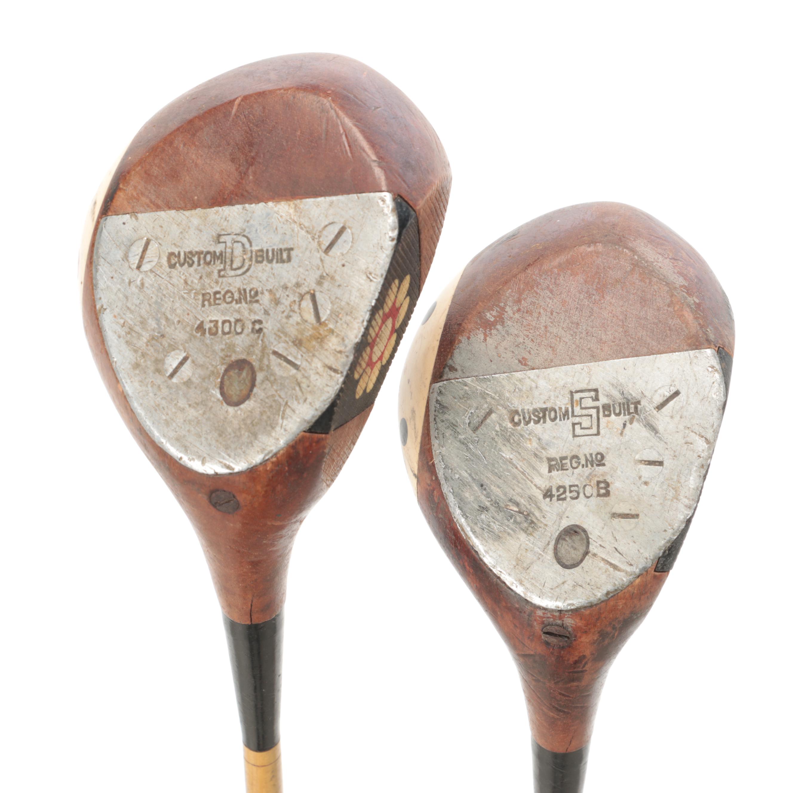 Wilson Irons, Custom Built Woods and Vintage Leather Golf Bag