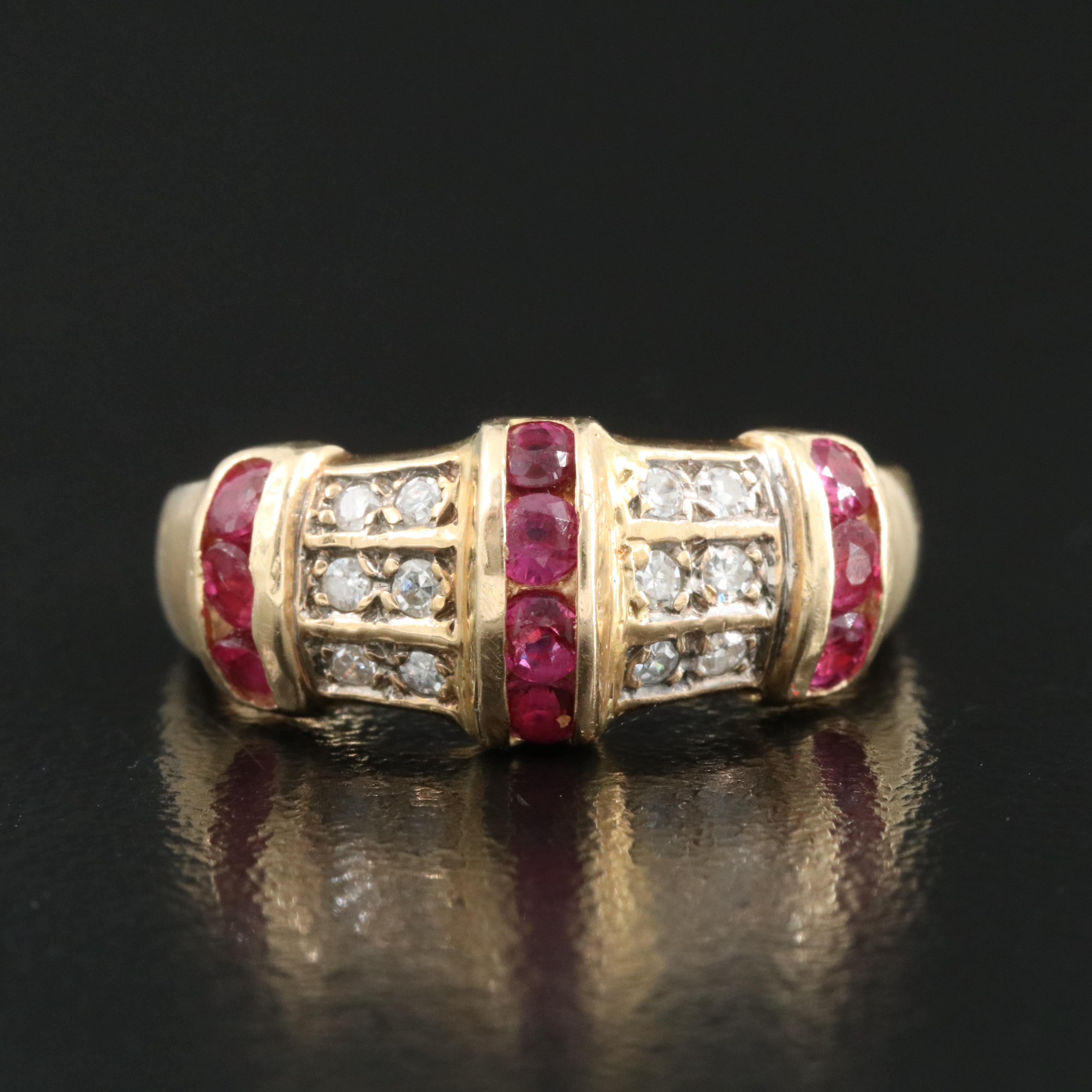 14K Ruby and Diamond Ring