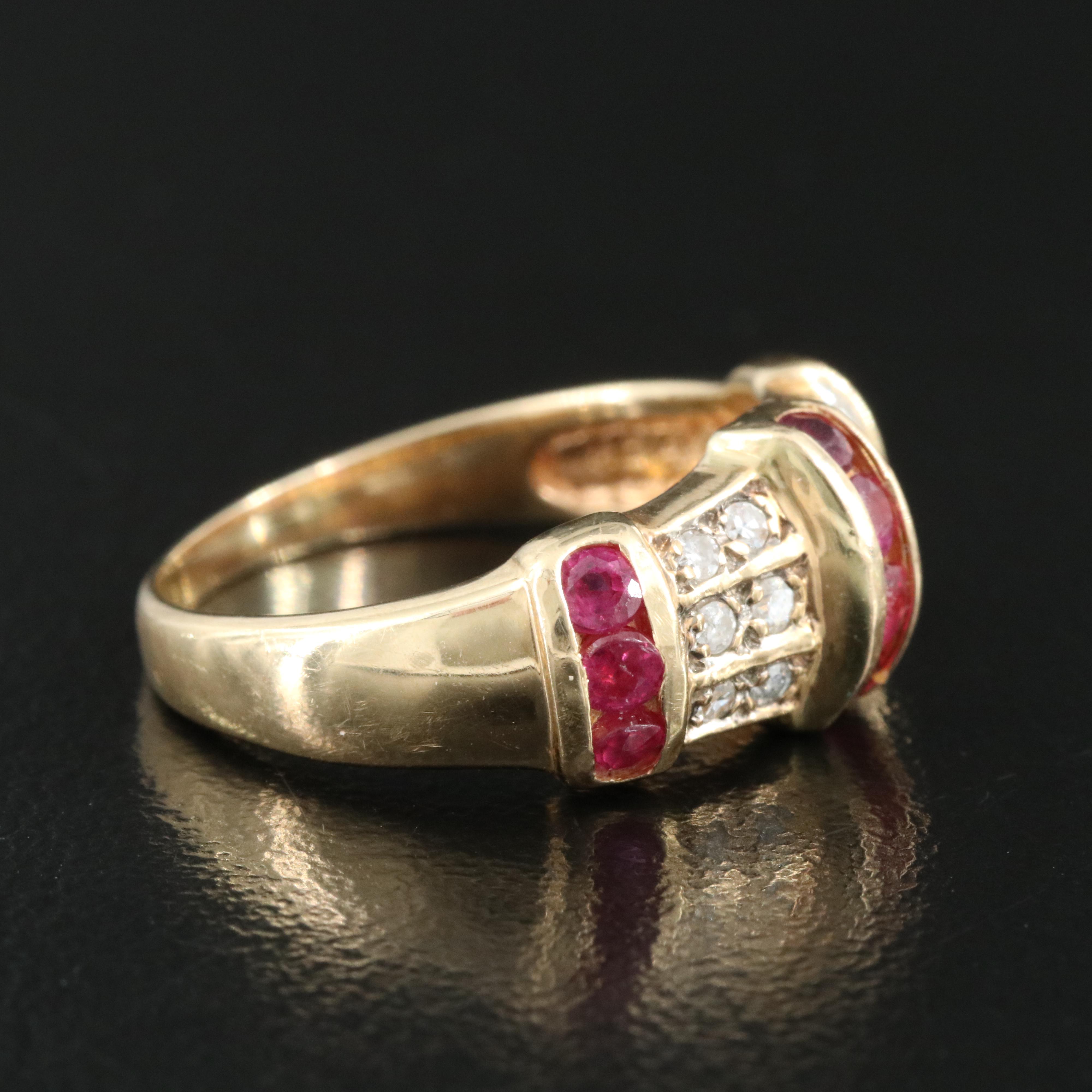 14K Ruby and Diamond Ring