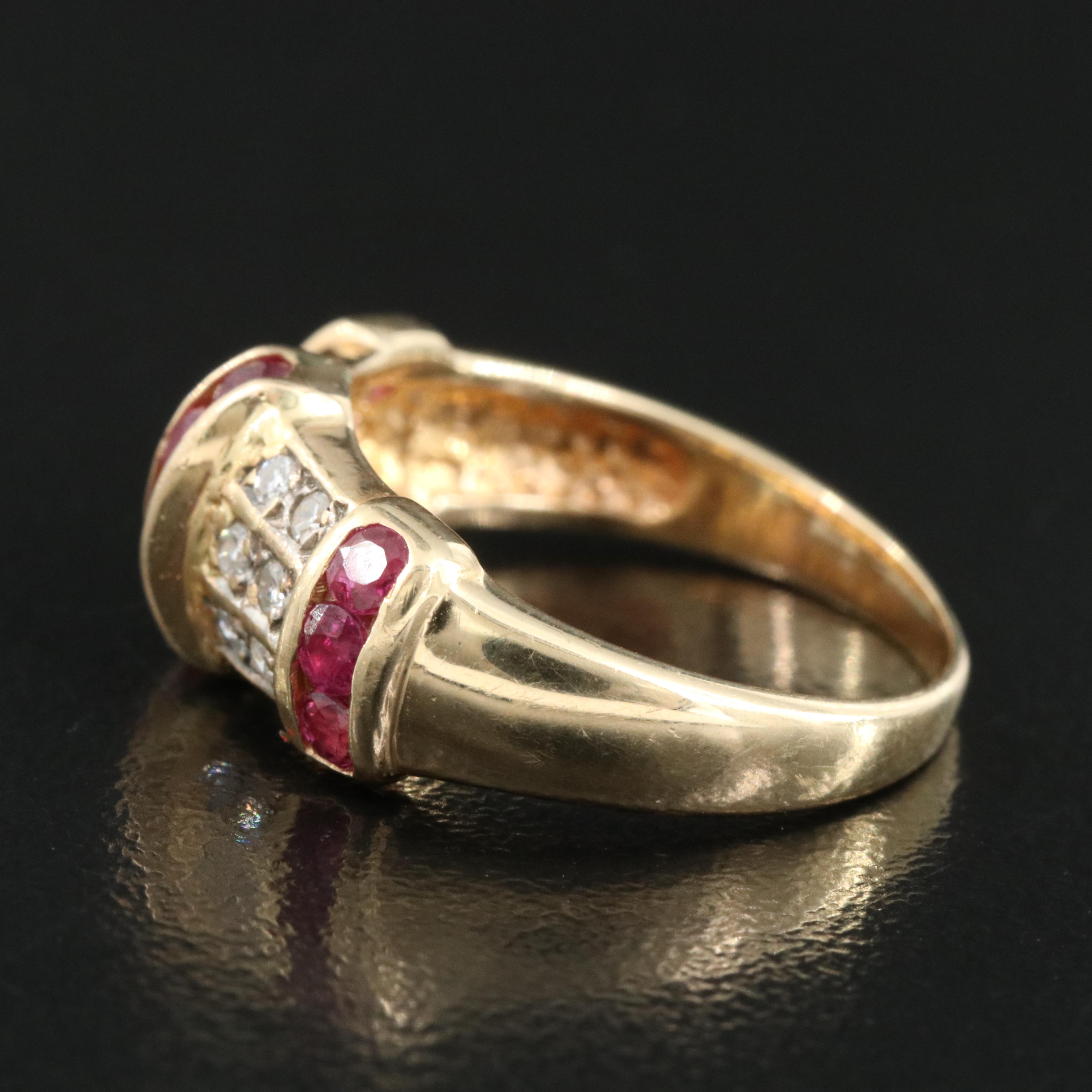 14K Ruby and Diamond Ring