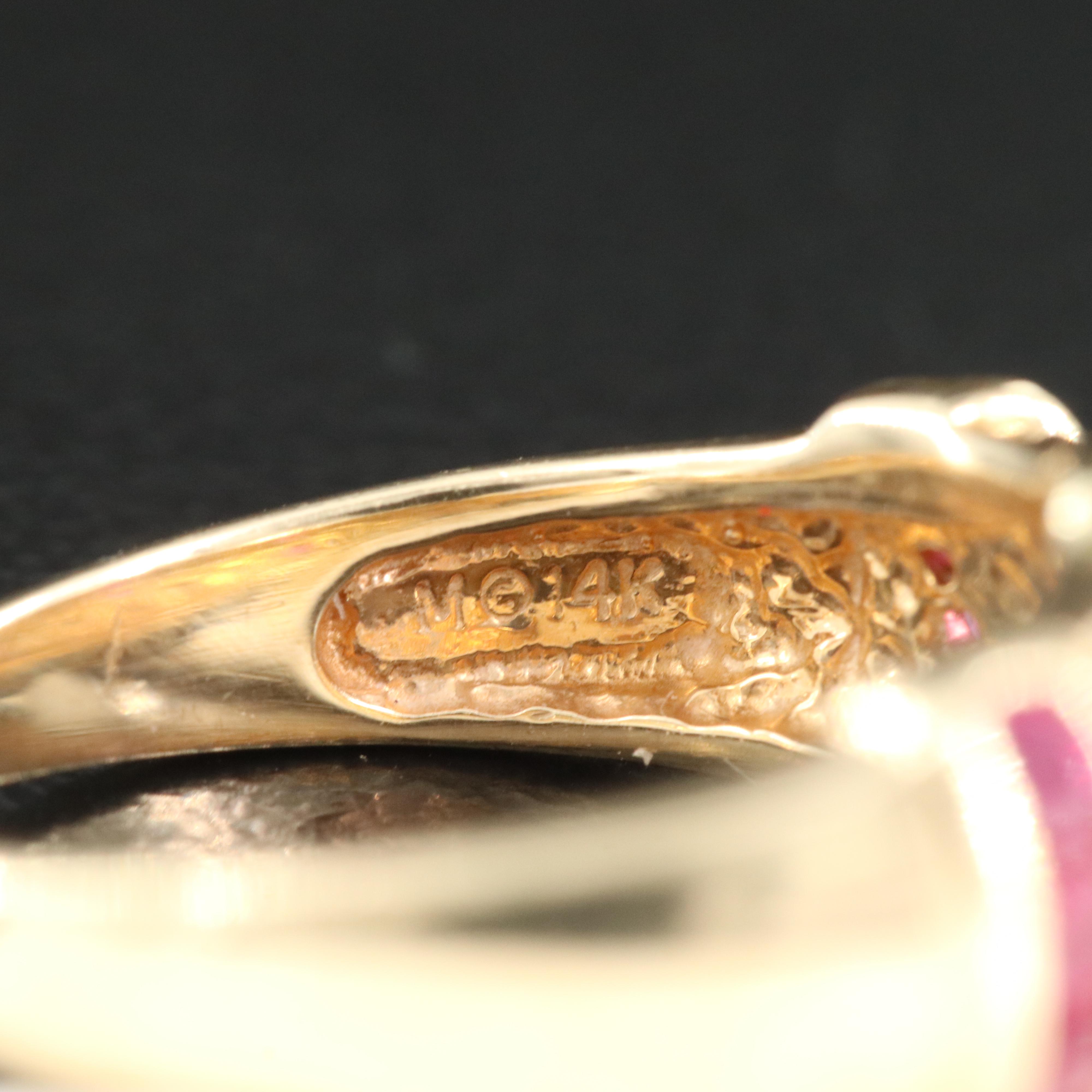 14K Ruby and Diamond Ring
