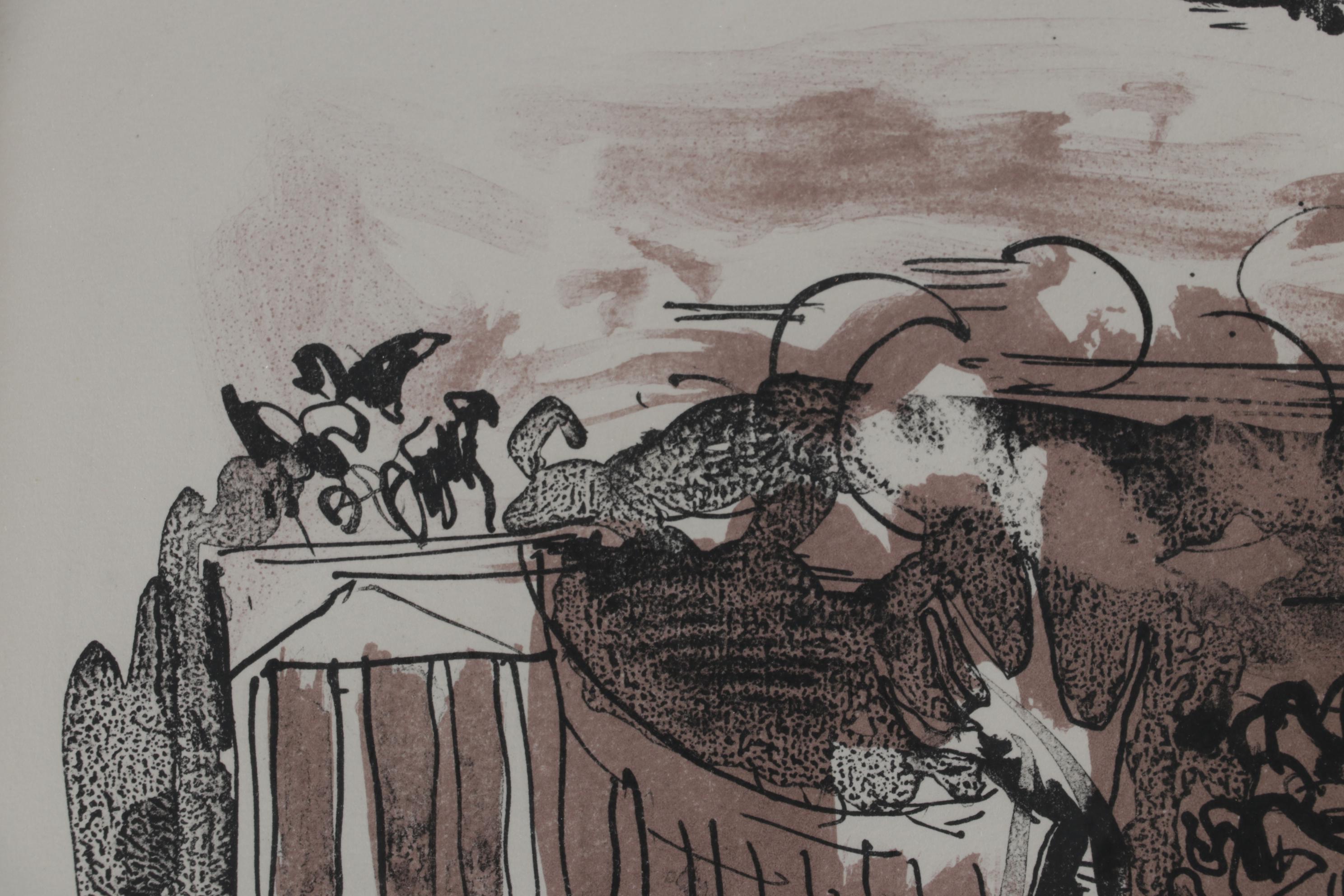 Milton Hebald Figural Color Lithograph, 1963