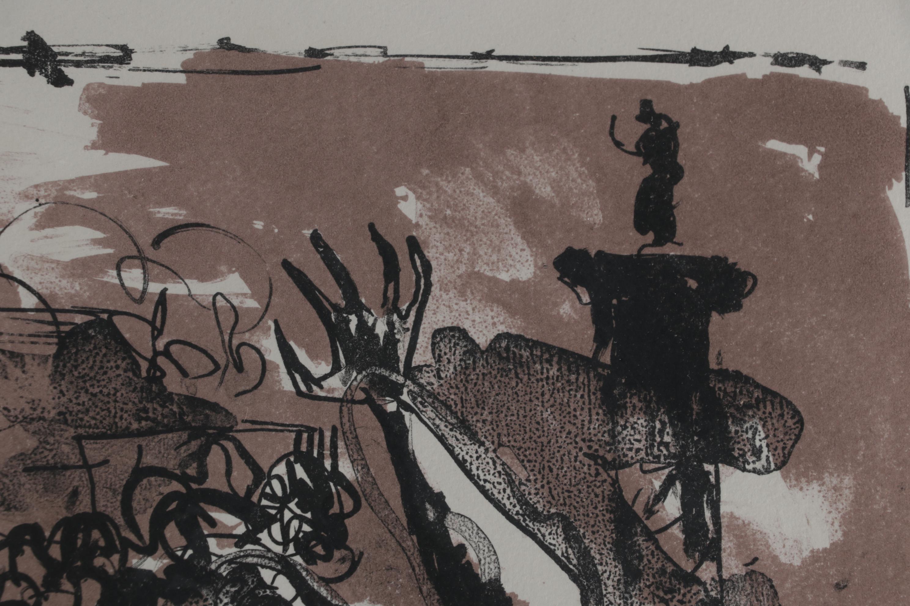 Milton Hebald Figural Color Lithograph, 1963